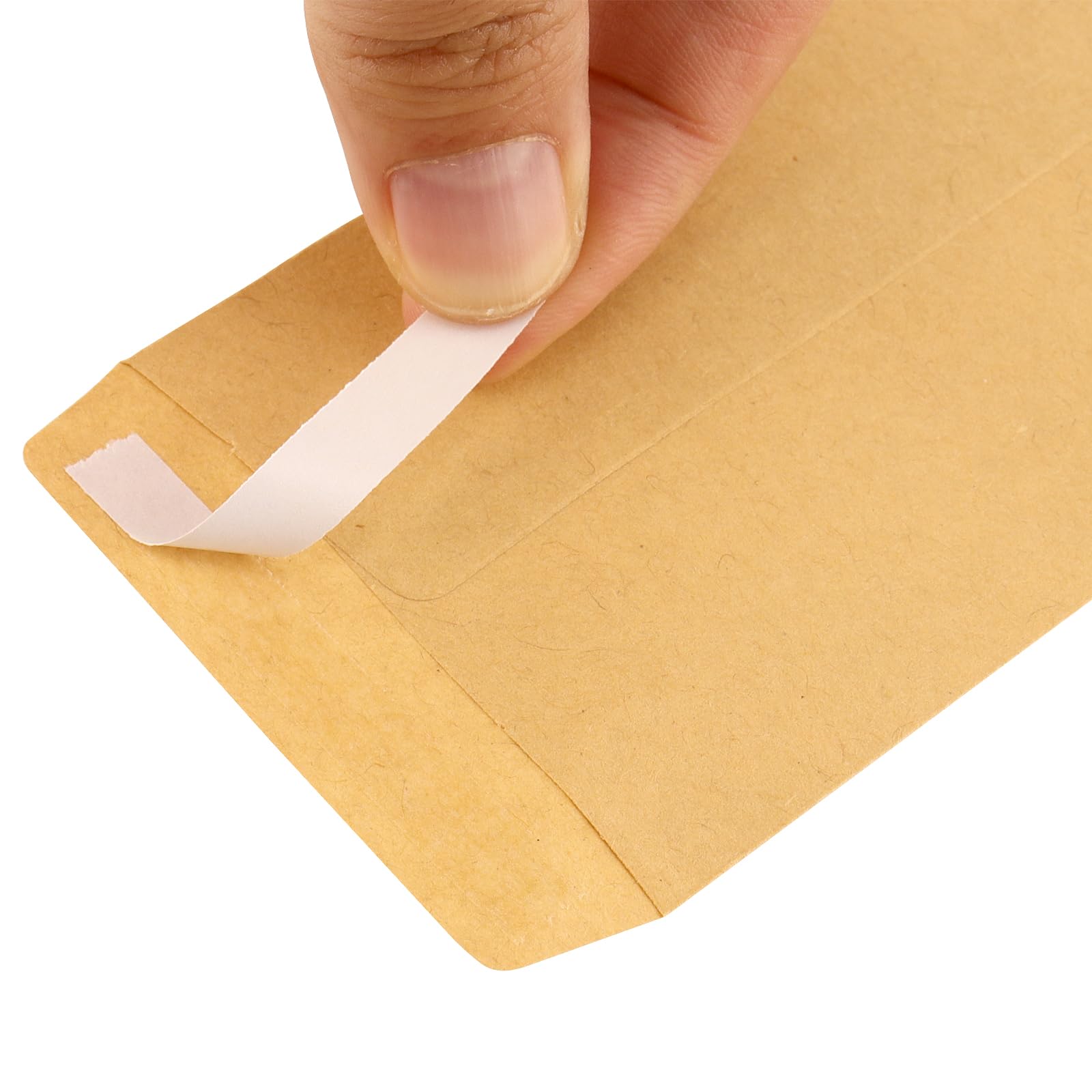 Enveloppes kraft auto-adhésives 6x10 cm marron lot 600 pour cadeaux cartes argent
