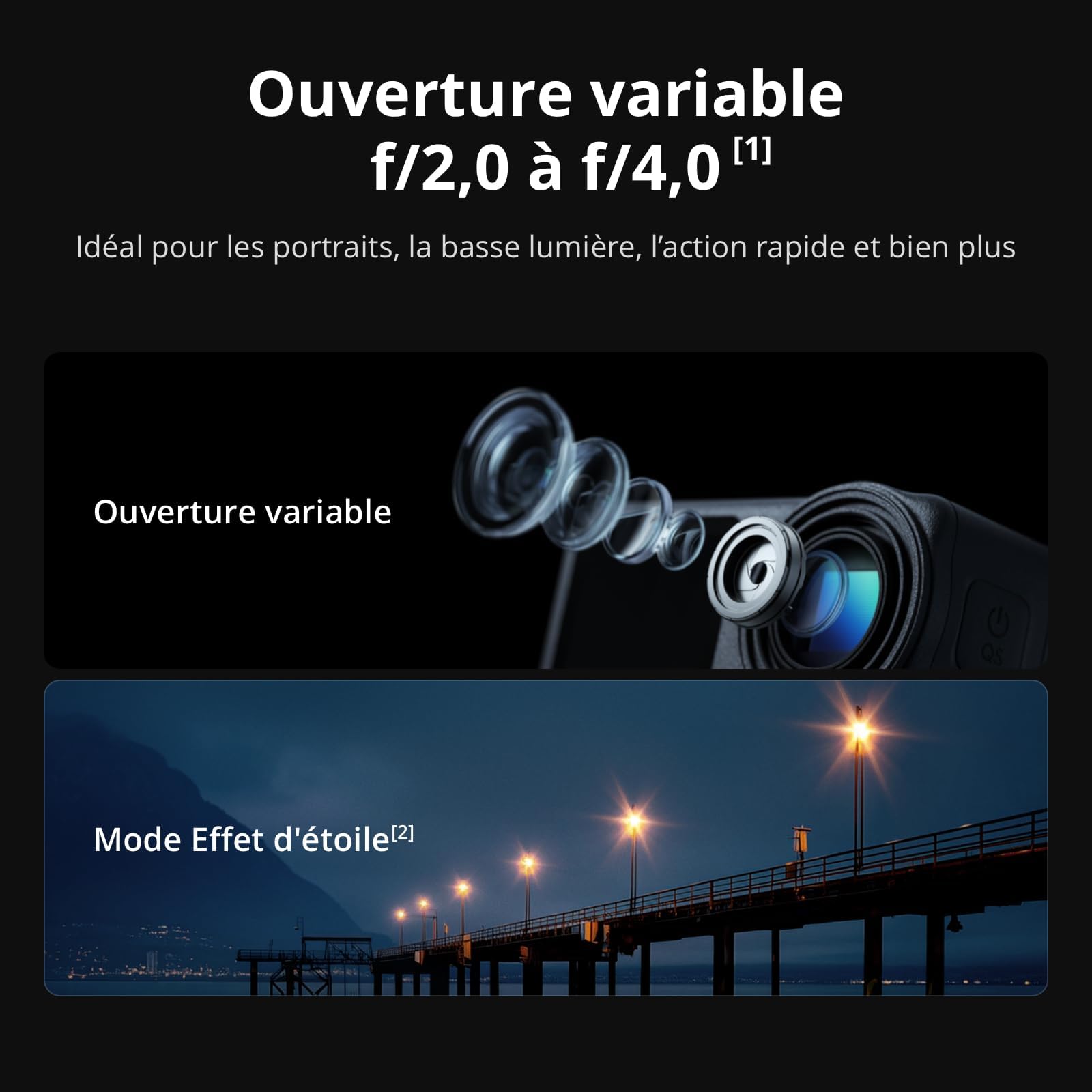 DJI Bundle Standard Osmo Action 6, caméra d'action 8K pour Usage Quotidien