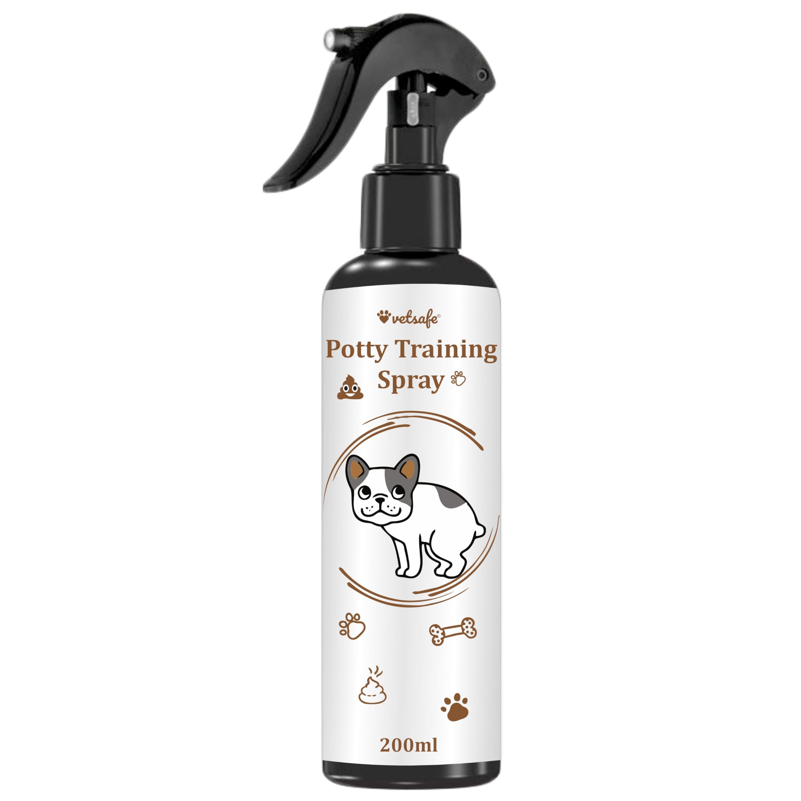 VetSafe Potty Training Spray - 200ml | Trains The Pet Where to Urinate and Poop | Training Corrector for Puppies and Dogs | Indoor and Outdoor Use | No More Marking