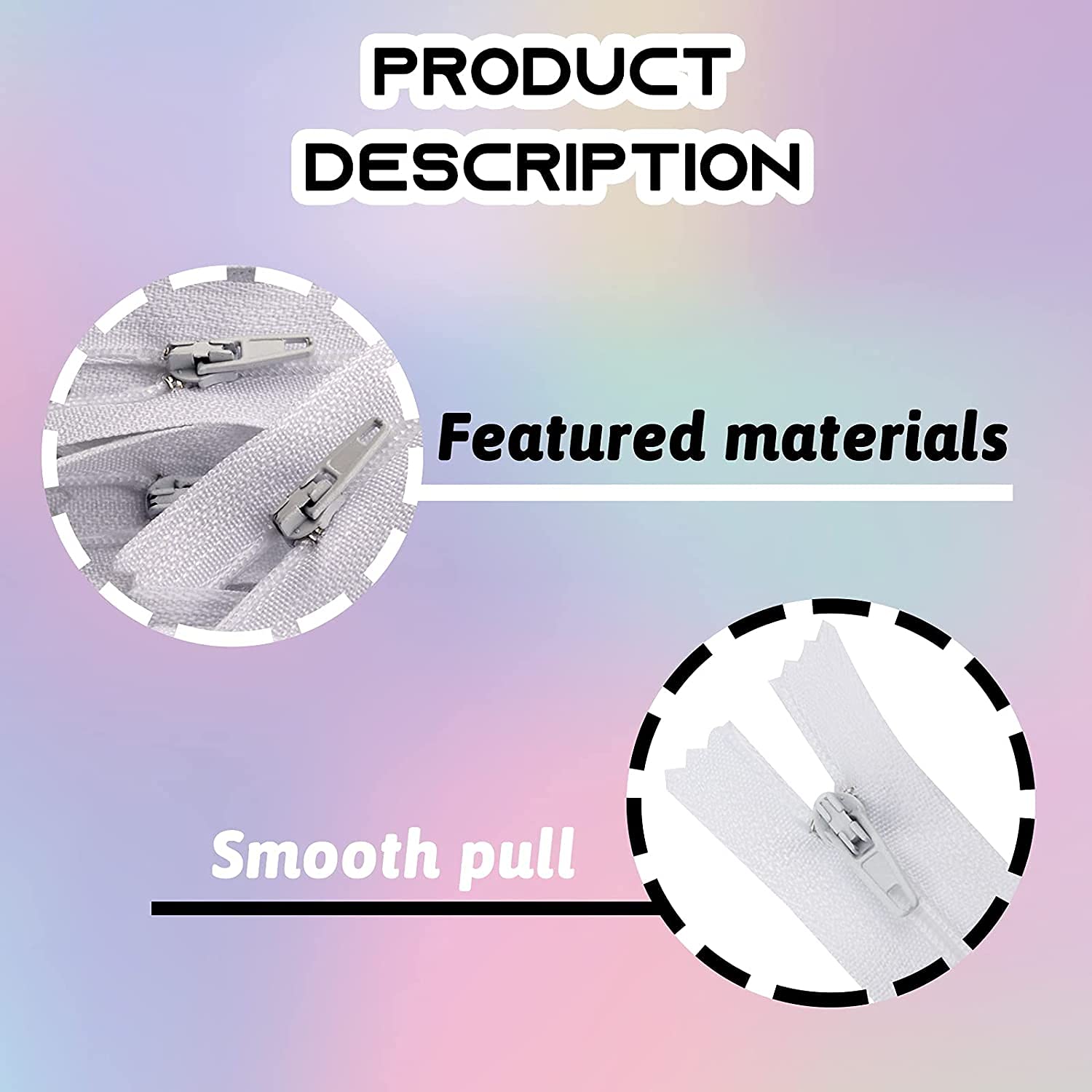 DOITEM 8 10 12 14 16 18 20 22 24 Inch Multicolor Nylon Coil - View #6