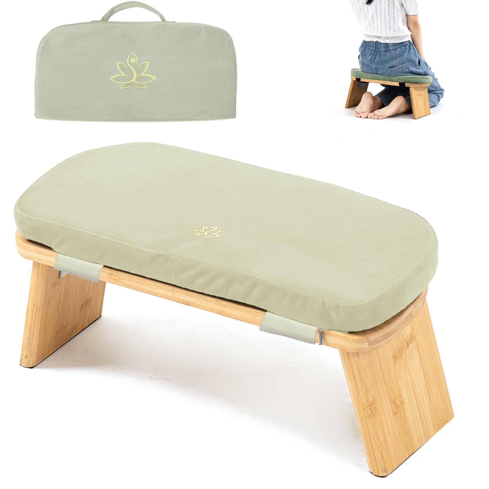 Tabouret De Méditation Japonais Seiza, Pliable Et Léger - Hauteur 14,5 Cm