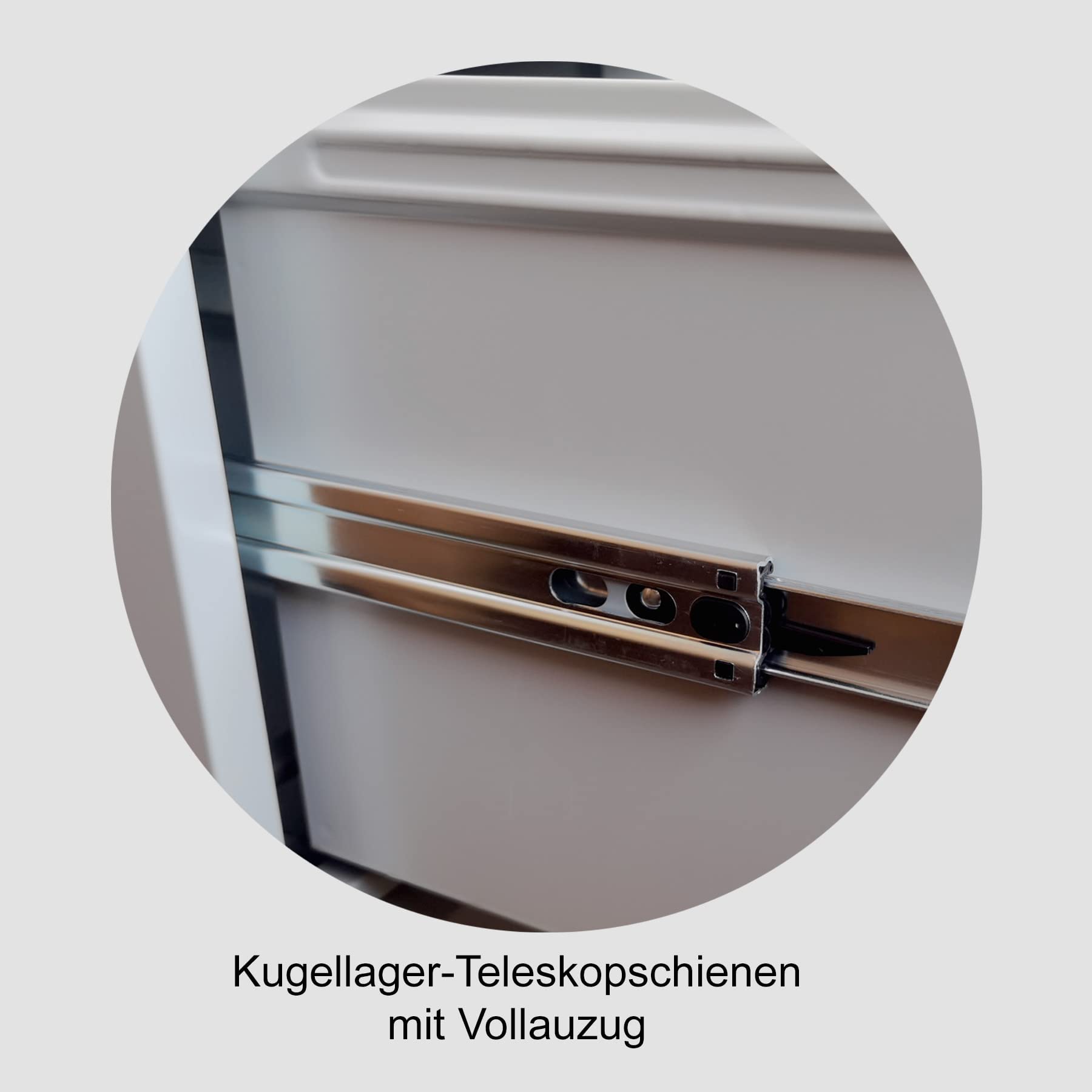 Schrank & Stuhl Hängeregisterschrank doppelbahnig – Hängemappenschrank mit 4 Schüben für DIN A4, abschließbar, Lieferung komplett montiert, 132 x 76 x 62 cm, Grau