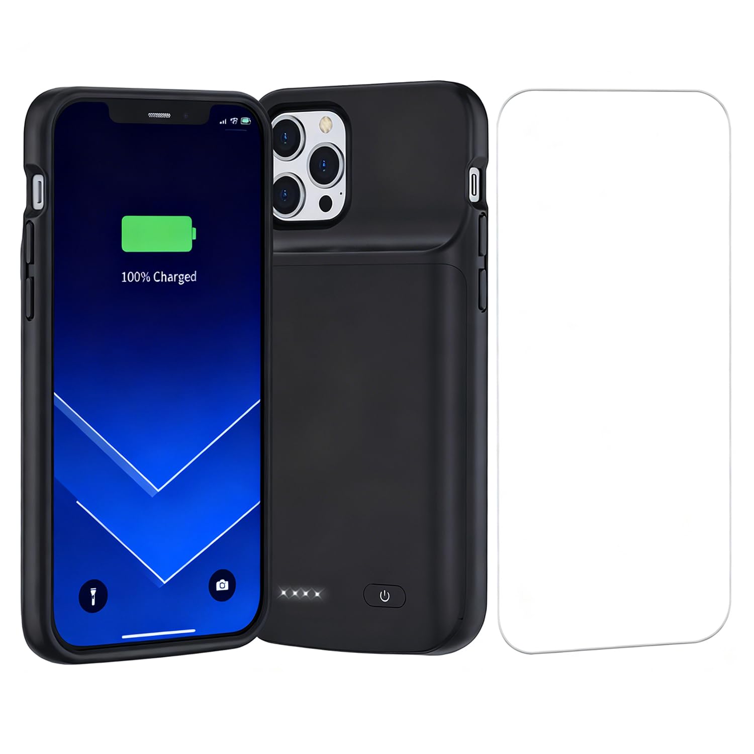 Funda de batería para iPhone 12/12Pro, 13800 mAh, ultrafina, portátil, protectora, inteligente, compatible con iPhone 12/12Pro (6.1 pulgadas), bolsa de carga de batería extendida recargable