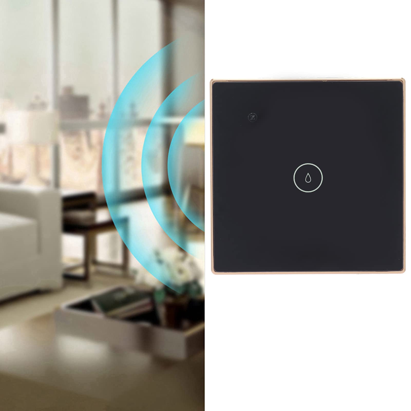 ViaGasaFamido Interruptor Táctil, 20A 1-Gang No Neutral Requerido