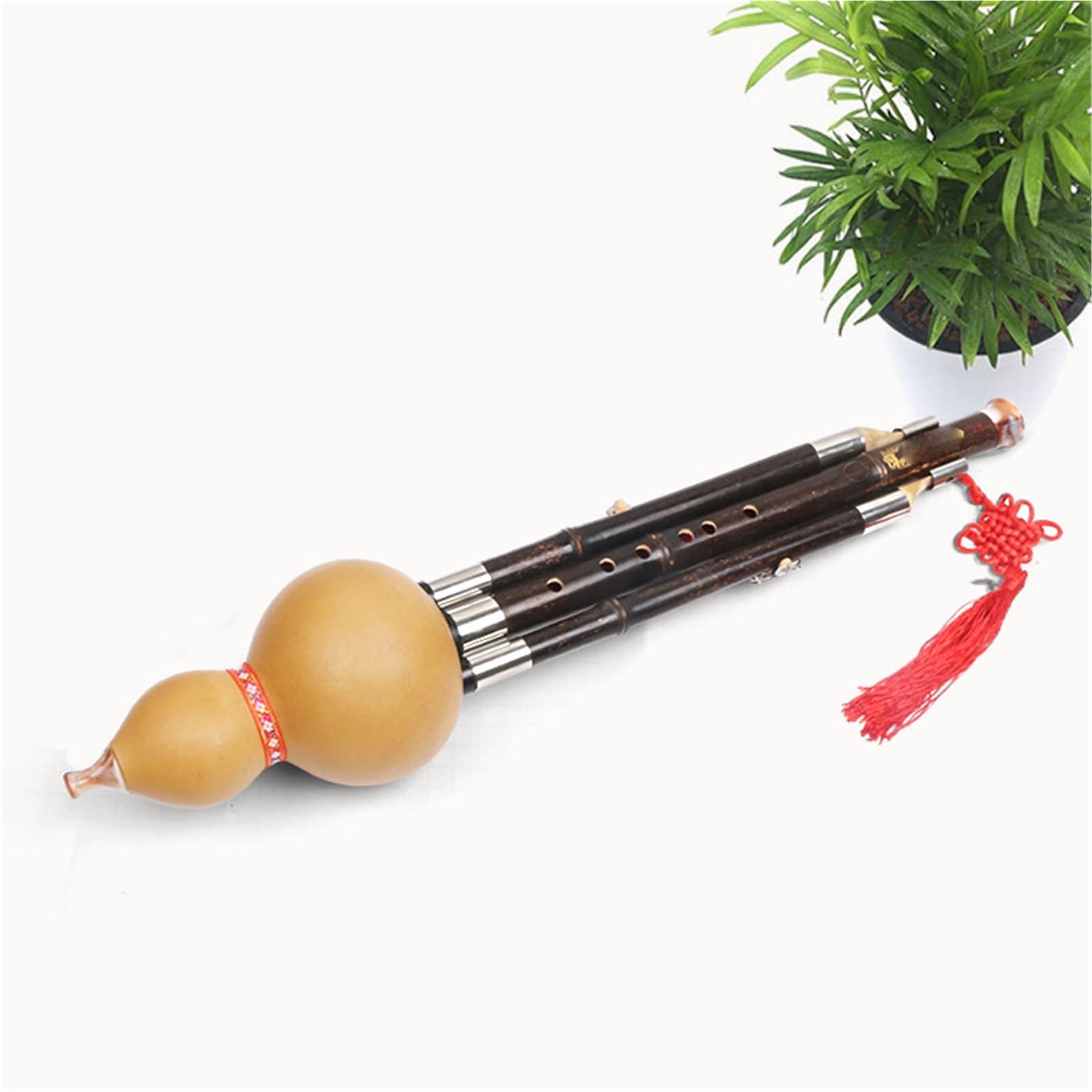 Instrumento Musical De Flauta Calabaza Natural Adecuado Para Artistas Profesionales Adultos Y Principiantes Conjunto Hulusi(A)