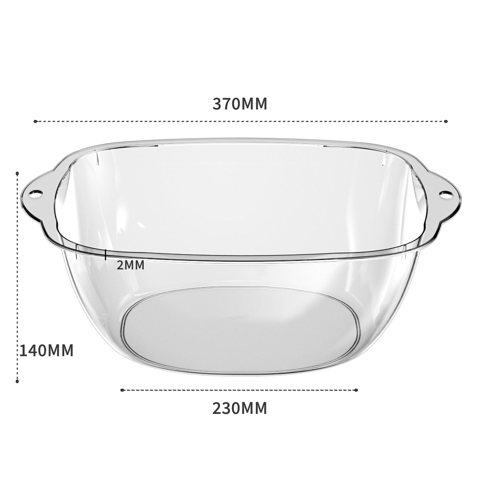 Transparent Washbasin, Home Round Modern Simple Dish Wash Basin Multipurpose Portable Plastic Washing Basin Large Capacity