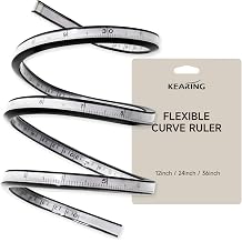 KEARING Flexible Curve Ruler 12 Inch Ruler Bendable Ruler for Engineering Drawing Clothes Design