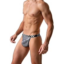 JINSHI Men's Sexy Glossy Jockstraps Thong Underwear Low Rise G-String For Men Bulge Pouch Male Thongs Bikini Briefs