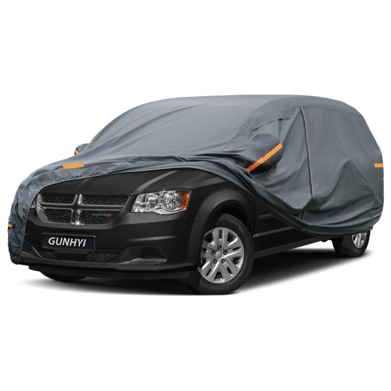 GUNHYI Premium Car Cover Custom Fit Dodge Caravan, 16 Layers Heavy Duty Car Cover Waterproof All Weather with Zipper Door for Sun Rain Snow Dust Uv Protection