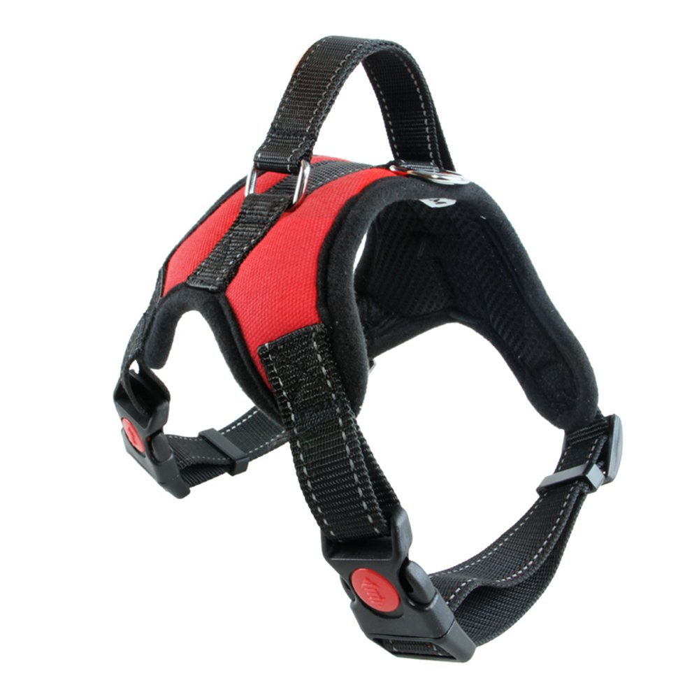 Cliont No-Pull Padded Adjustable Dog Training Walking Harness Vest For Medium Large Dogs Red S