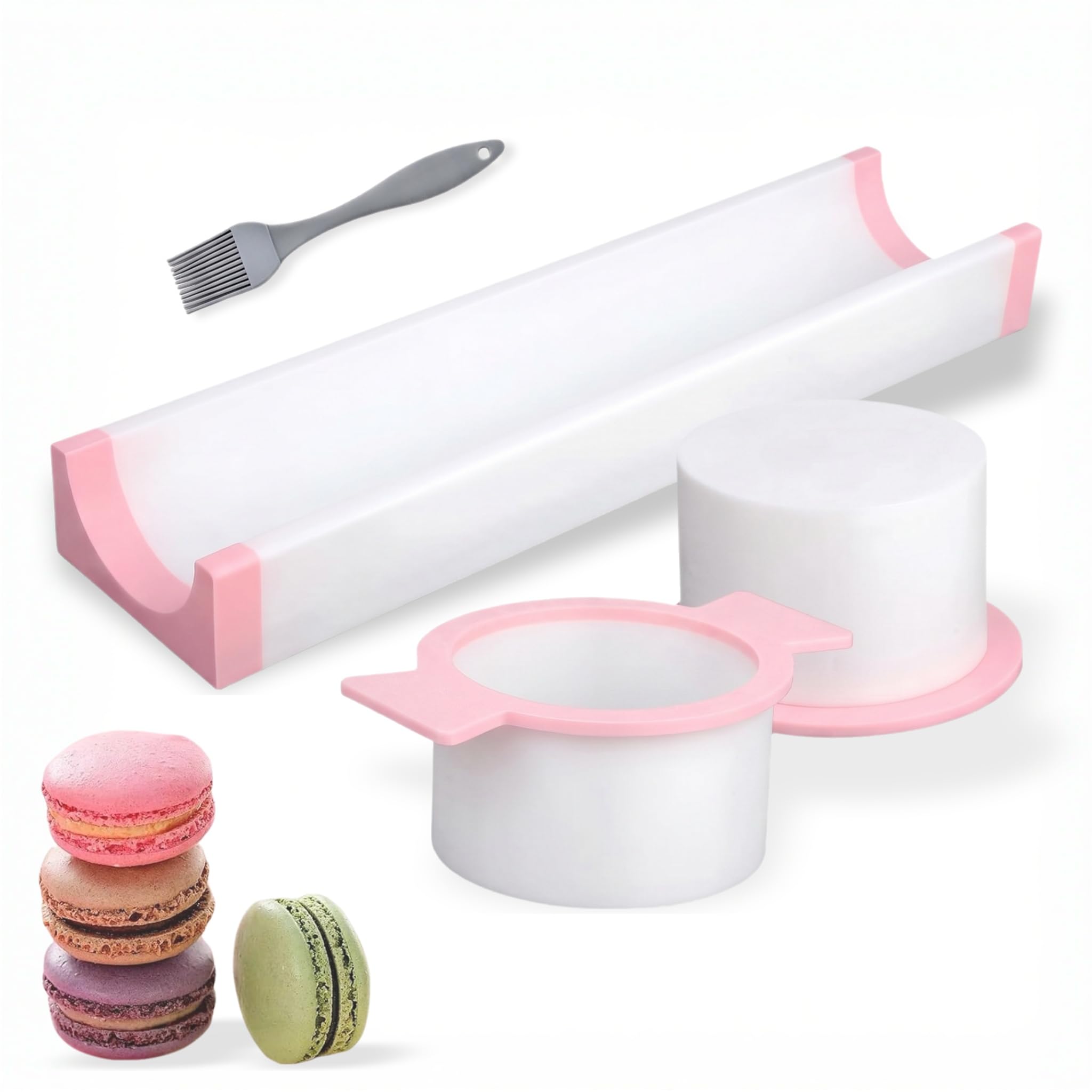 Cake Pop Maker, 3 Pcs Cake Pop Mold Set, 3 Size Cakes Pops Cutter Baking Tool Versatile with Pastry Brush for Home Baking Birthday Parties Wedding Desserts (Pink)