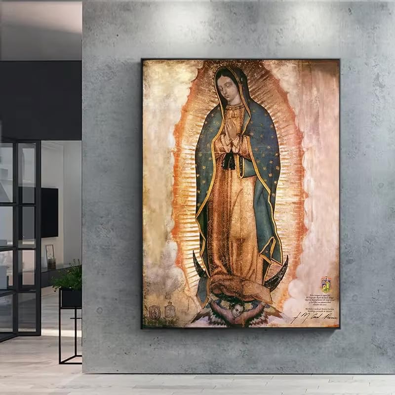Tableau abstrait Mexique Notre-Dame de Guadalupe pour votre salon