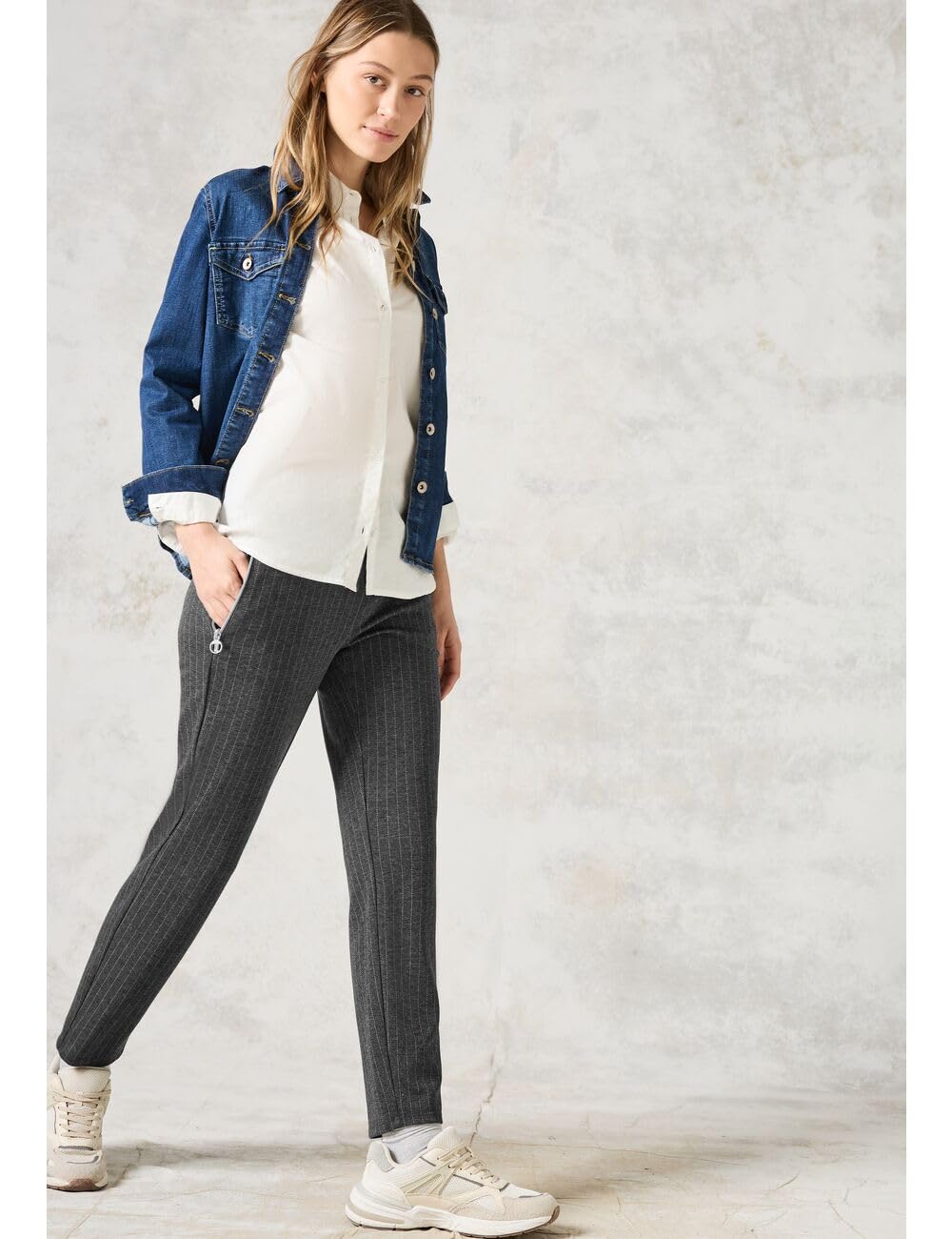 Cecil Damen Hose im Nadelstreifen-Look