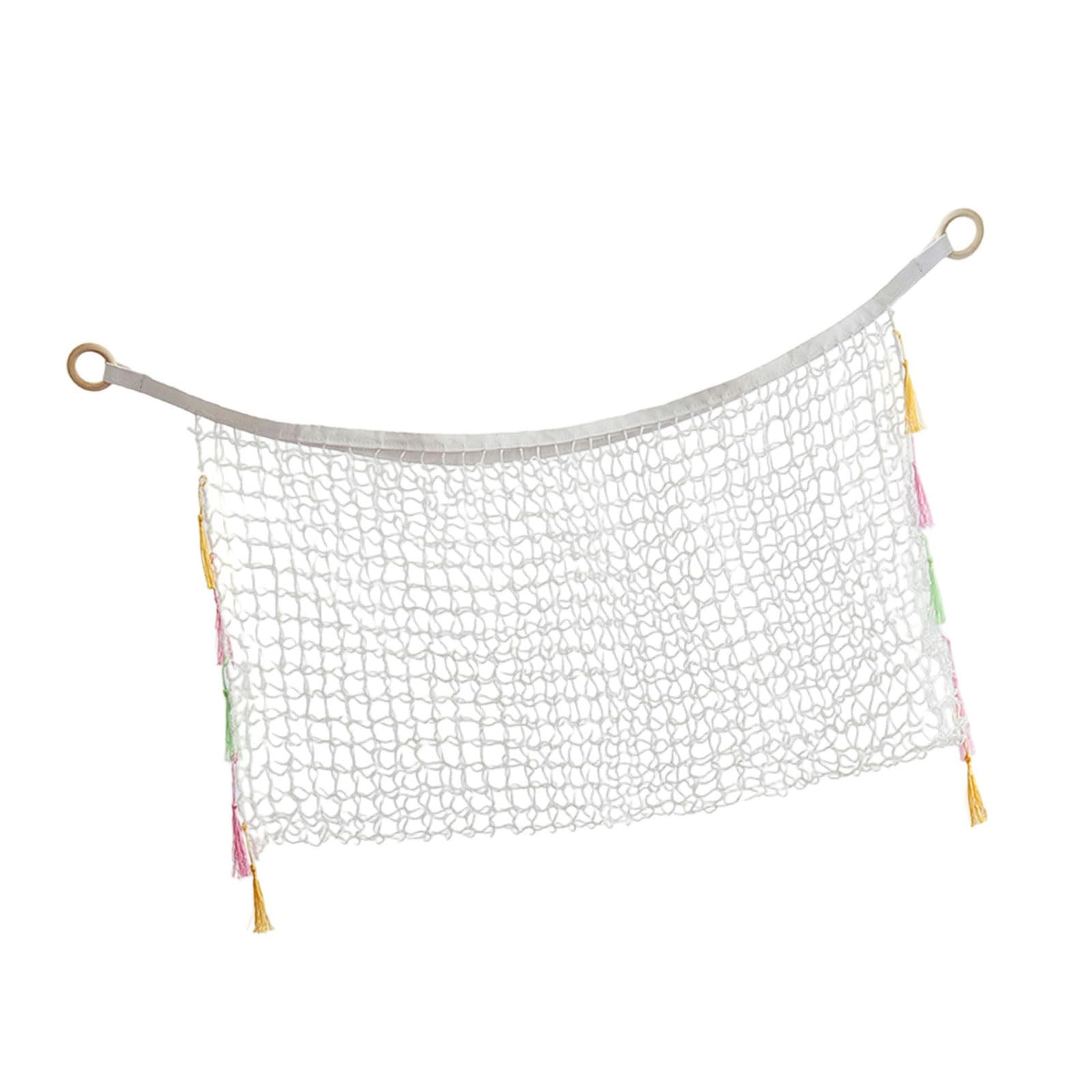 WEISUYUUS Playroom Storage Net Macrames Toy Hammock Stuffed Animals Storage Net for Bedroom or Nursery Corner Hanging Organizers