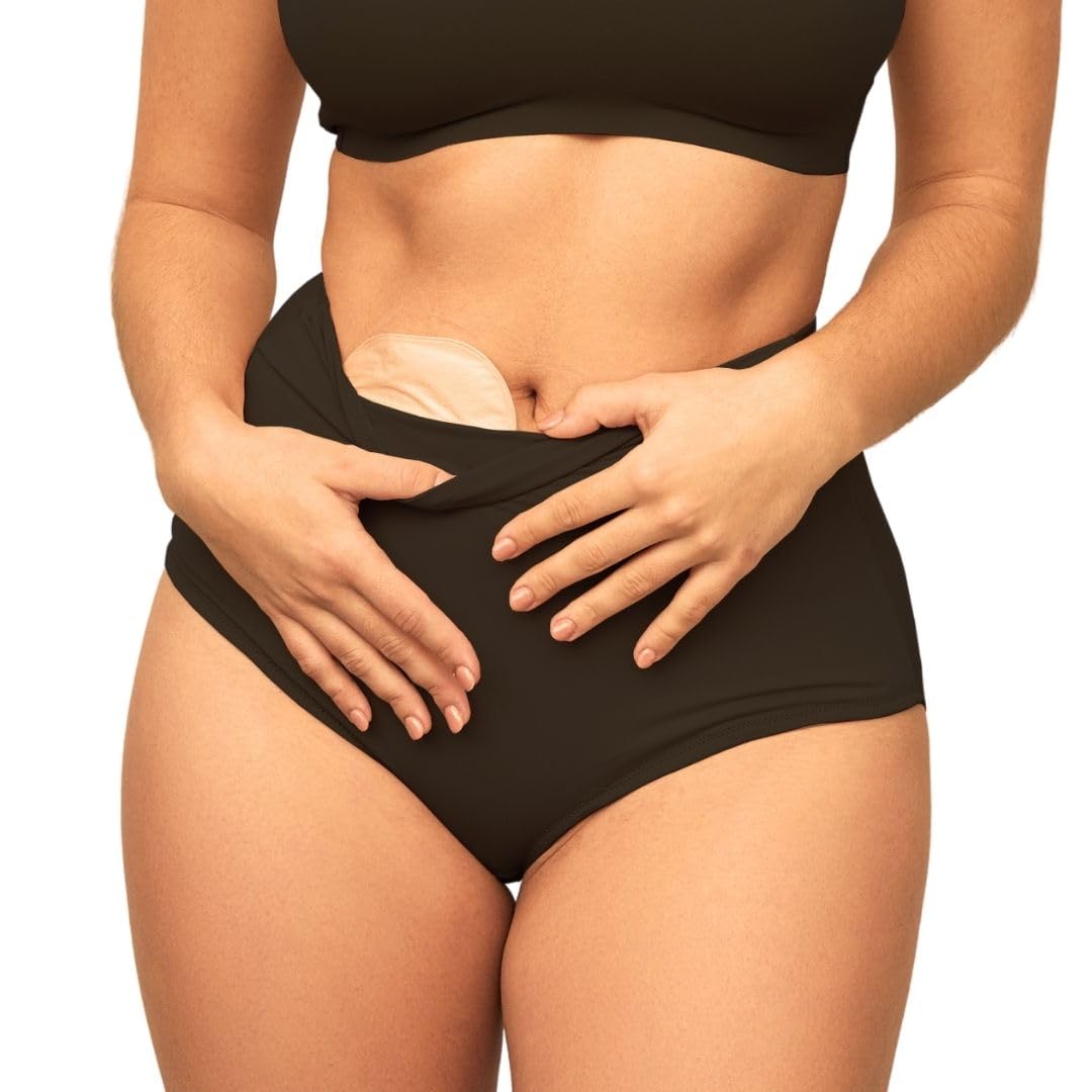 SIIL Ostomy Underwear for Women Basic | Black for Ostomy Bag Covers, Stoma Slips for ostomy bags | Made in Europe