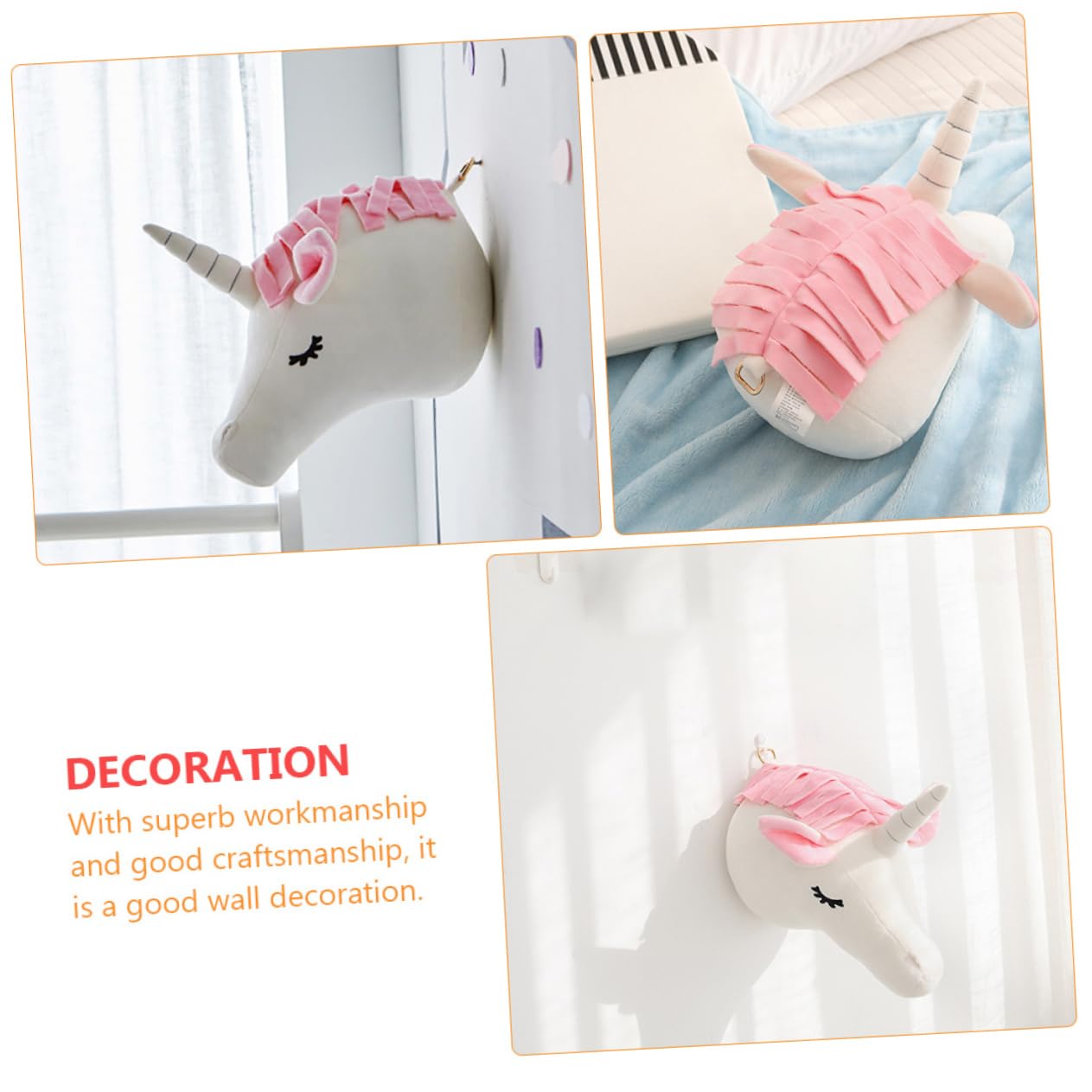 DECHOUS 1pièce Décoration Murale Garçon Fille Mur Décoratif Licorne Pendaison Mural Garçon Fille Ornement Animalier Chambre