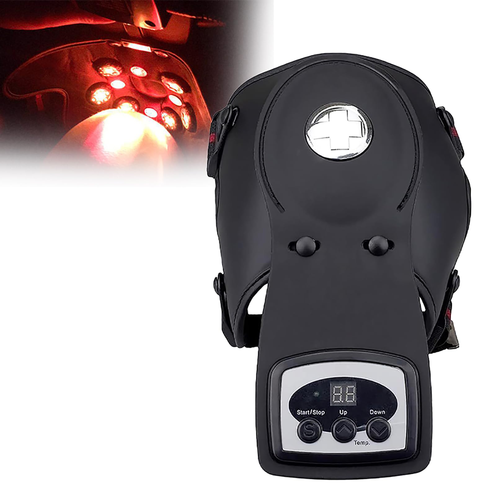 Masajeador De Rodillas con Calor, Rodillera con Calor, Temperatura Ajustable De 45-72 °C Y Función De Memoria De Temperatura, Diseño Ergonómico para Aliviar El Dolor De Rodilla, para Artritis
