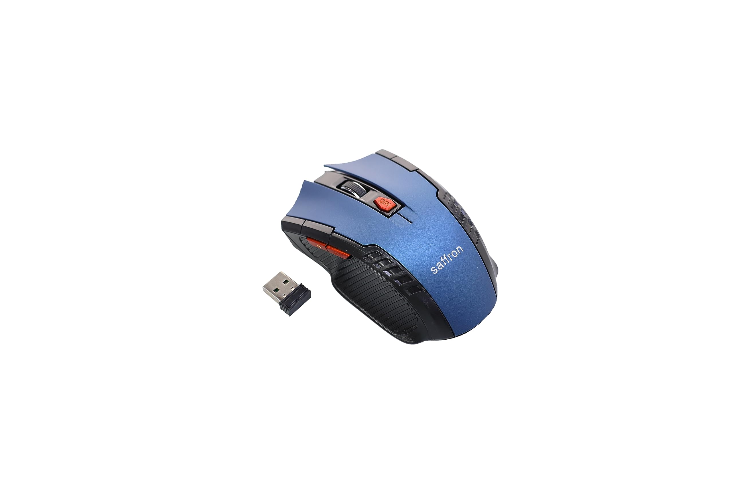 SF-113 2.4G Wireless Mouse, Portable Optical Wireless Mouse with USB Nano Receiver 10m Working Distance, Auto Sleep Function and 3 Adjustable DPI Level for Mac OS, Windows & Android Blue