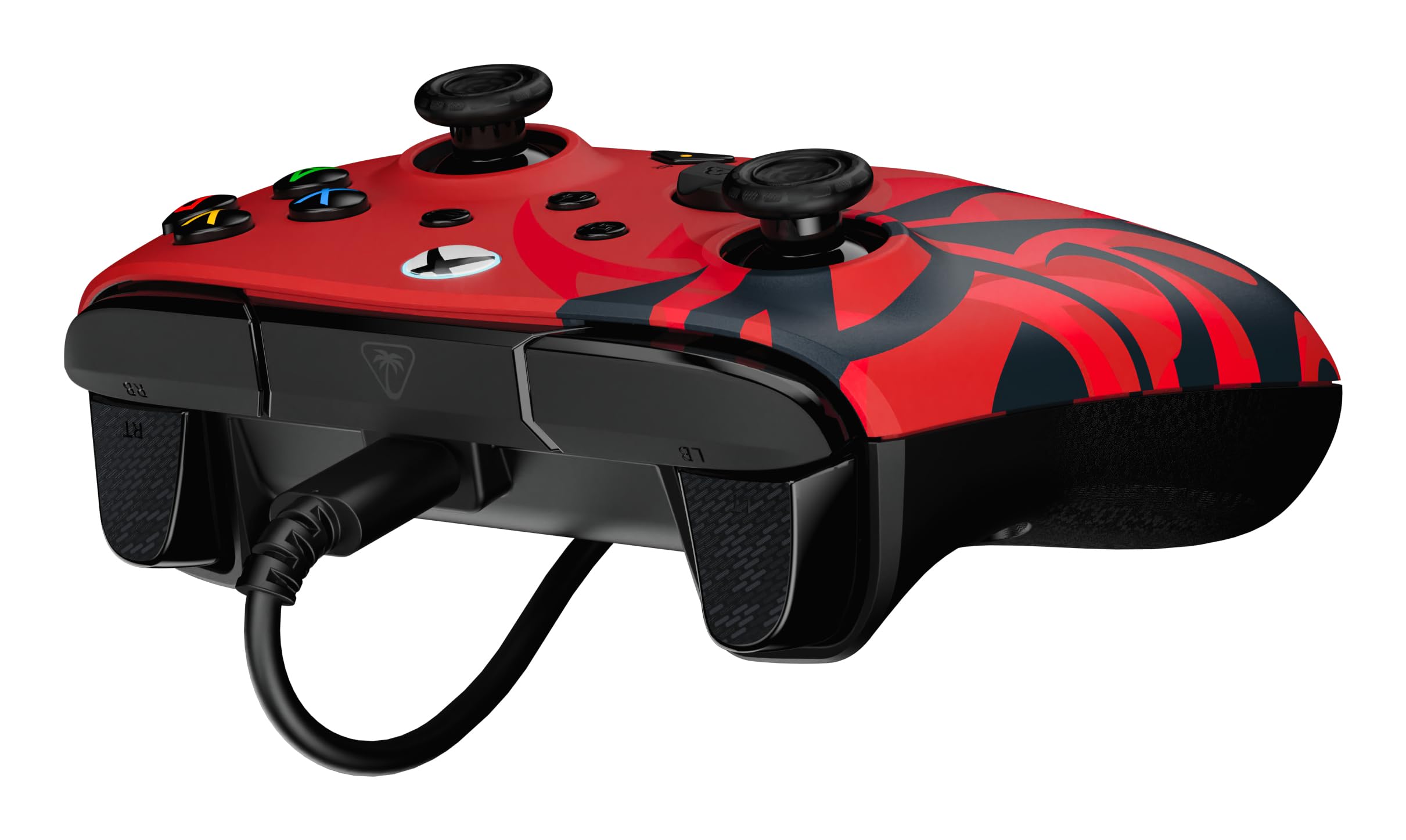 Turtle Beach Rematch Advanced Spirit Red Manette de jeu filaire - Licence Xbox Series XS, Xbox One et PC avec Boutons Programmables, Gâchettes, commandes audio et câble de 2.5 m
