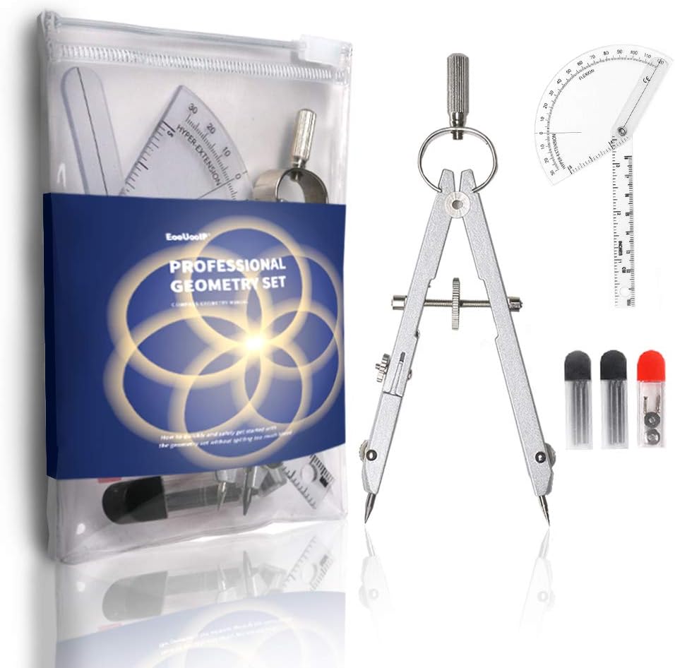 Drafting Compasses,Math Geometry Set Compass Drawing Tool for Kids