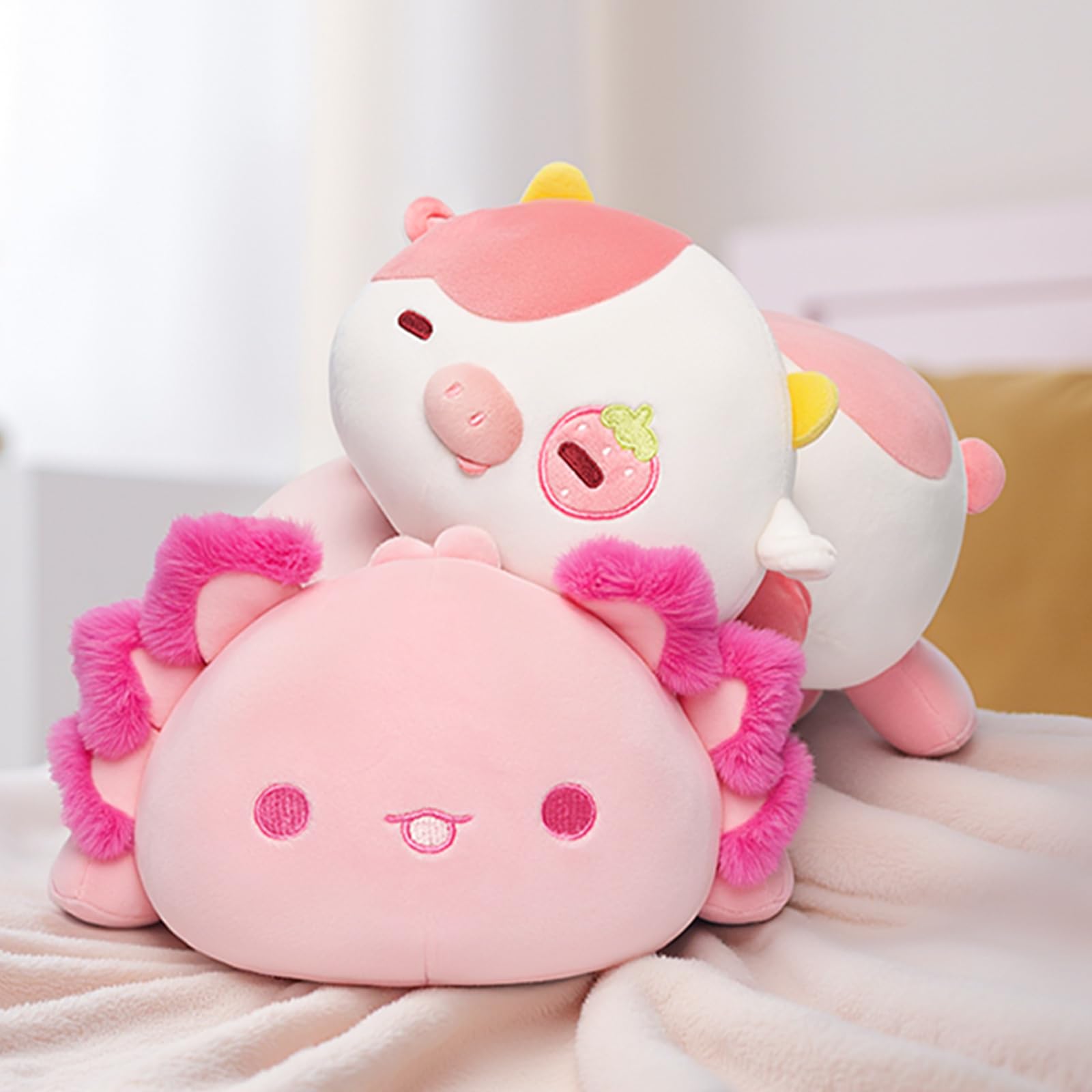 Axolotl Almohada Kawaii Almohada De Peluche Juguete De Animal De