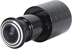 Câmera olho mágico de porta, câmera de porta de acesso remoto de 2 MP HD bidirecional com suporte para armazenamento de cartão de memória, câmera de porta de acesso remoto para casa (plugue EUA)