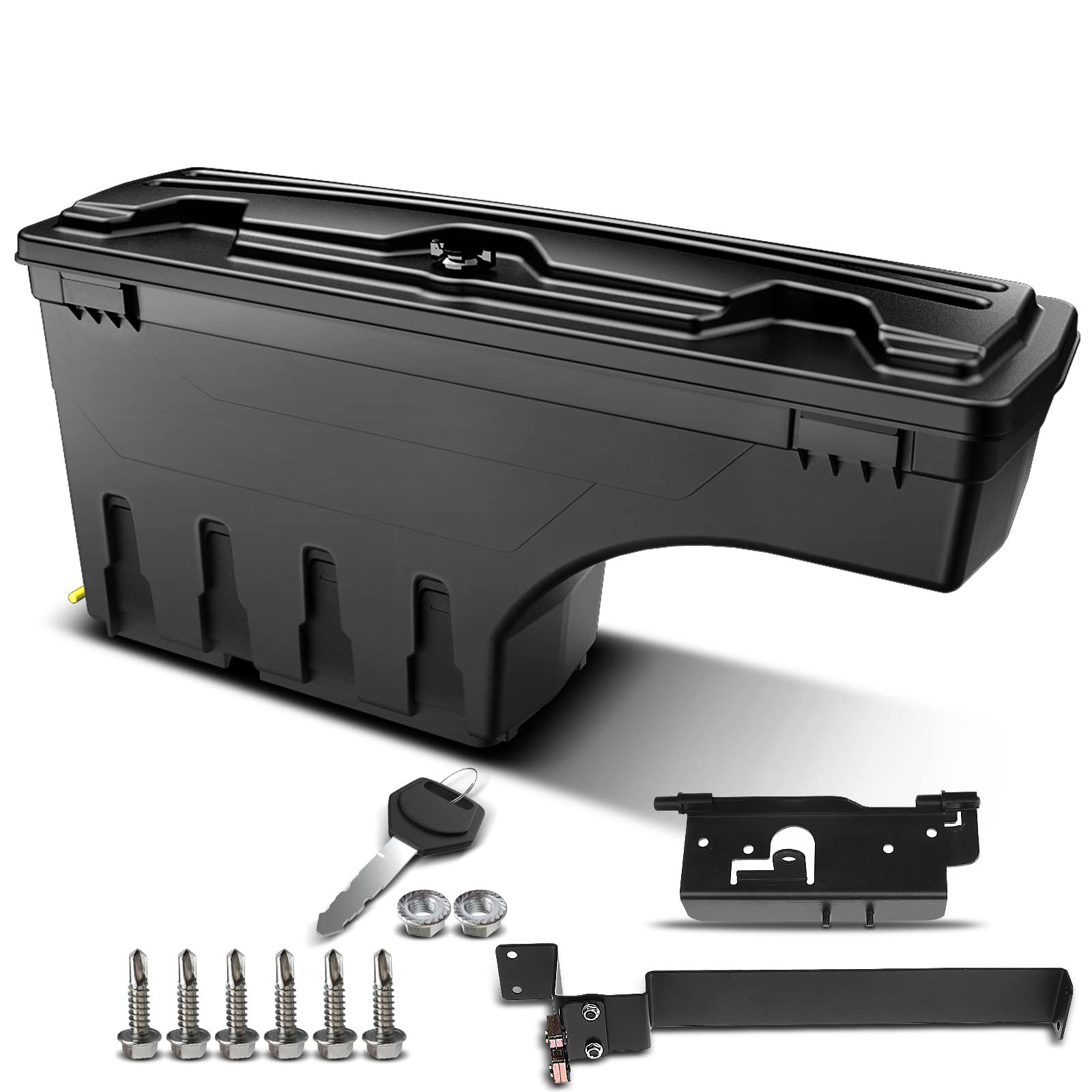 YHTAUTO Driver Side Truck Bed Storage Box Lockable Toolbox Case for 2019-2021 Ram 1500 Pickup
