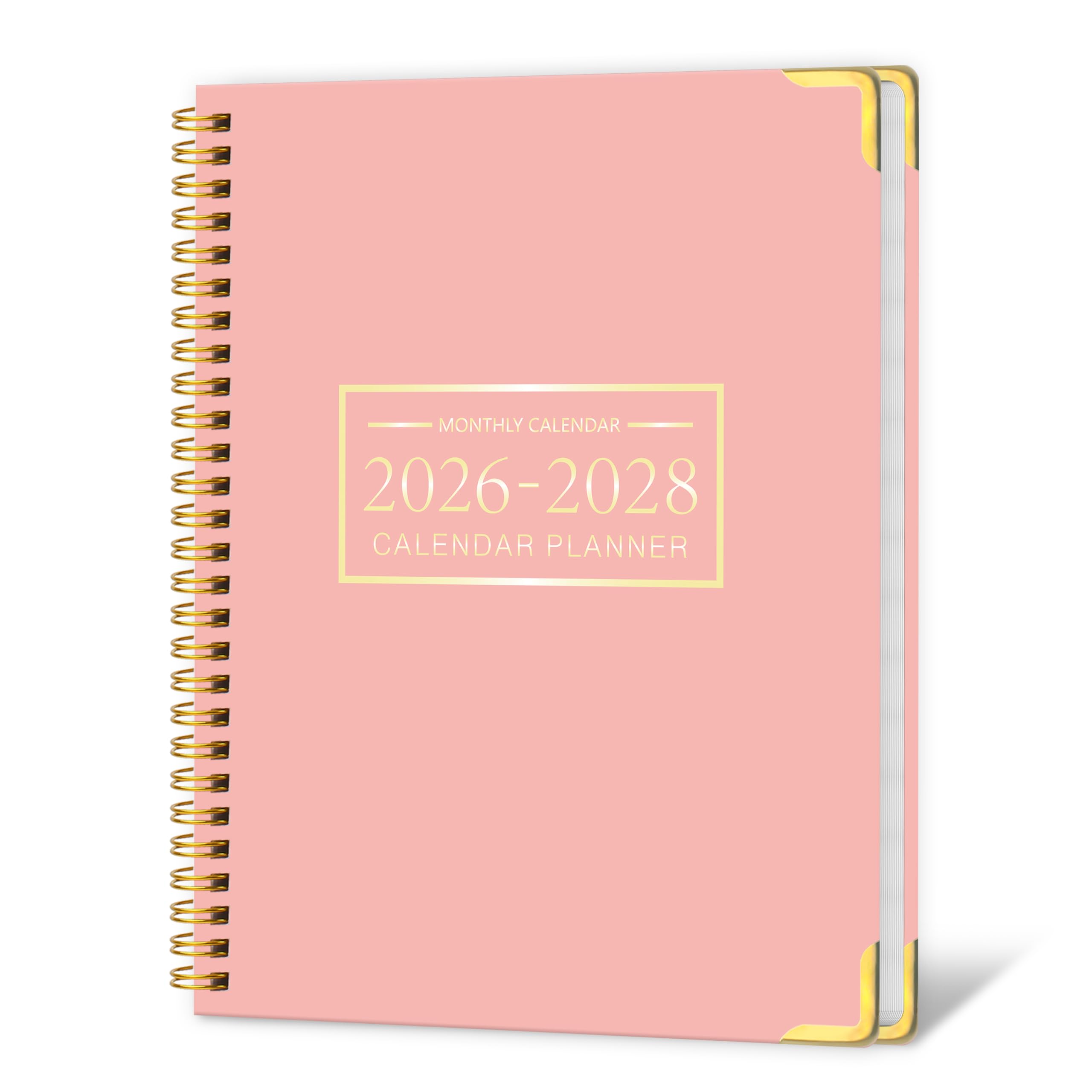 Monatsplaner 2026-2028 - 3 Jahre Monatsplaner 2026-2028, Januar 2026 - Dez. 2028, 21,6 x 27,9 cm, 36 Monate Kalender Planer mit Spiralbindung, Notizseiten, perfekt für Schule & Büro für Frauen