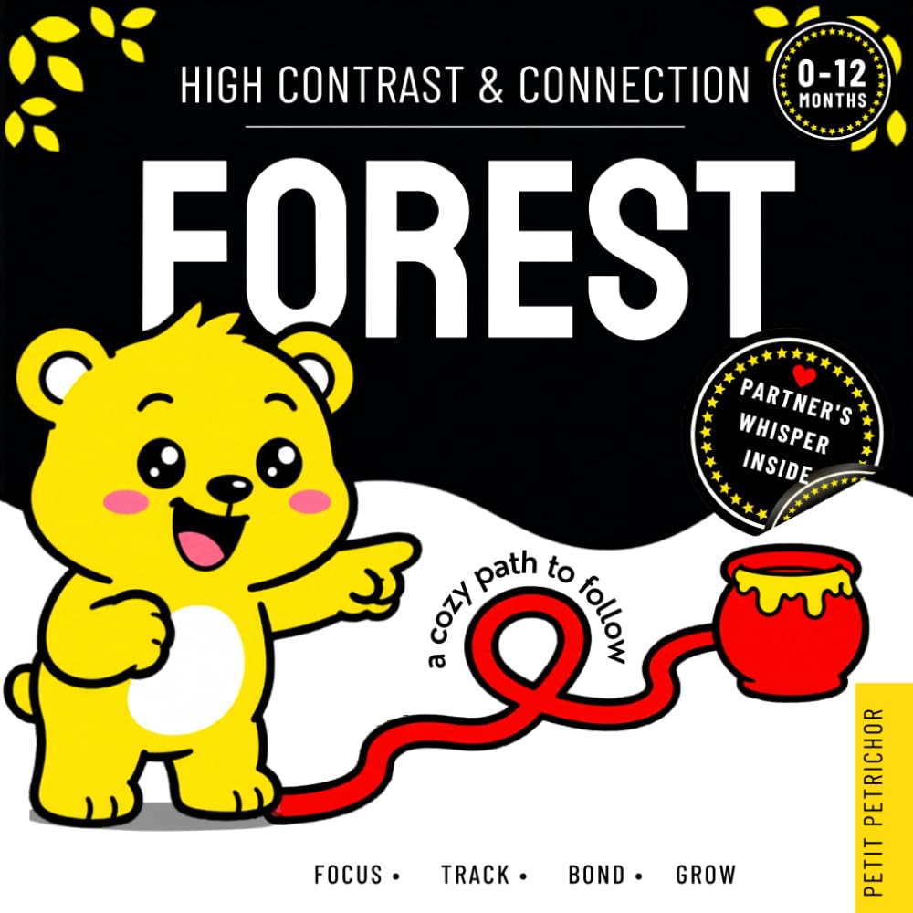 High Contrast & Connection Forest: Visual Stimulation Book for Infants | Focus Tracking, Tummy Time & Parent-Baby Connection (High Contrast Baby Book for Newborns 0–12 Months)