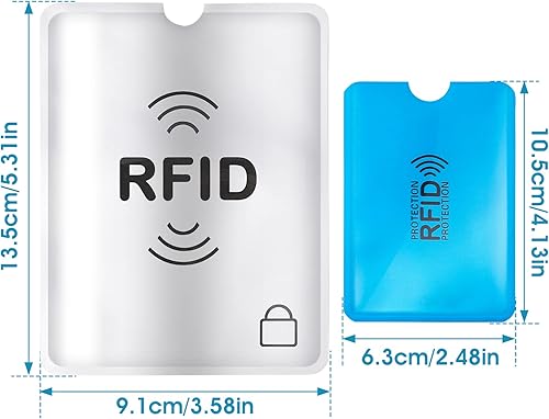 Miniatura 2 de Prasacco Juego de 24 fundas de bloqueo RFID para tarjetas de crédito, protector de tarjeta de identidad, antirrobo, protectores de pasaporte
