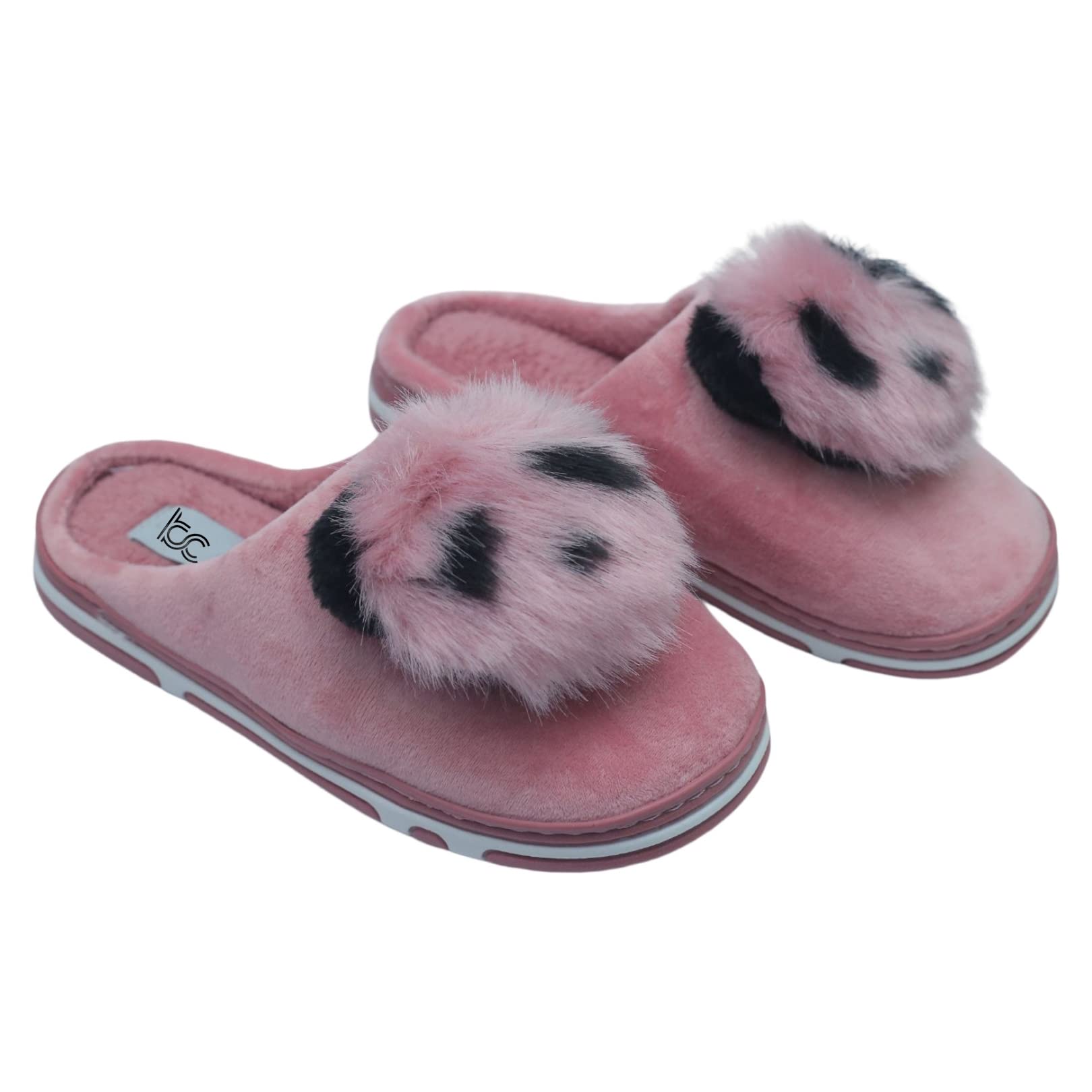 Panda Unique Design Indoor slippers Winter Wear Fur Slipper for Adult Unisex (Pink, numeric_5) (B0BQMHY5BK) Amazon Price History, Amazon Price Tracker