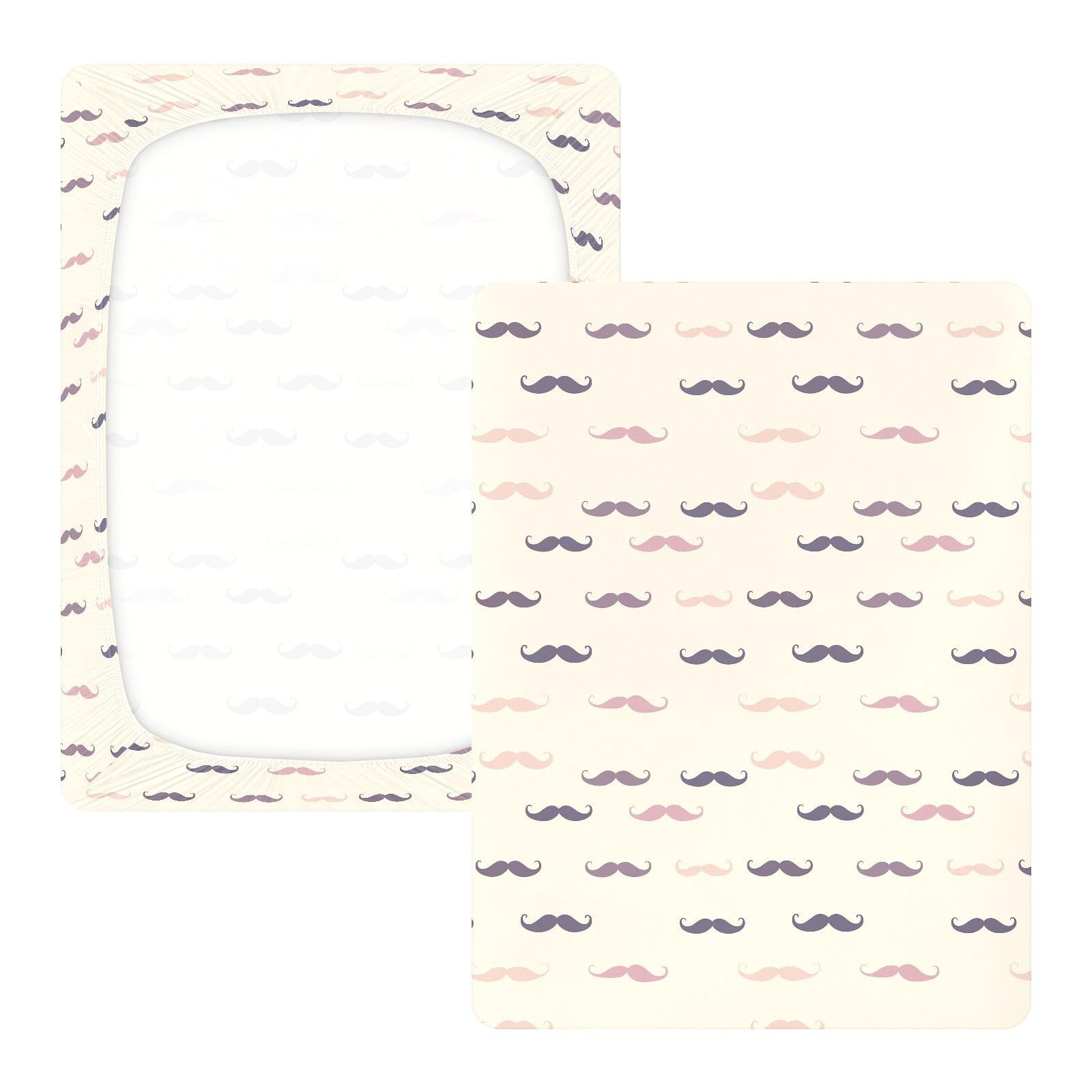 Boho Semplice Stile Baffi Retrò Lenzuola Culla Cotone Baby Playard Lenzuolo Morbido Elastico Culla Culla, 1 Pacco