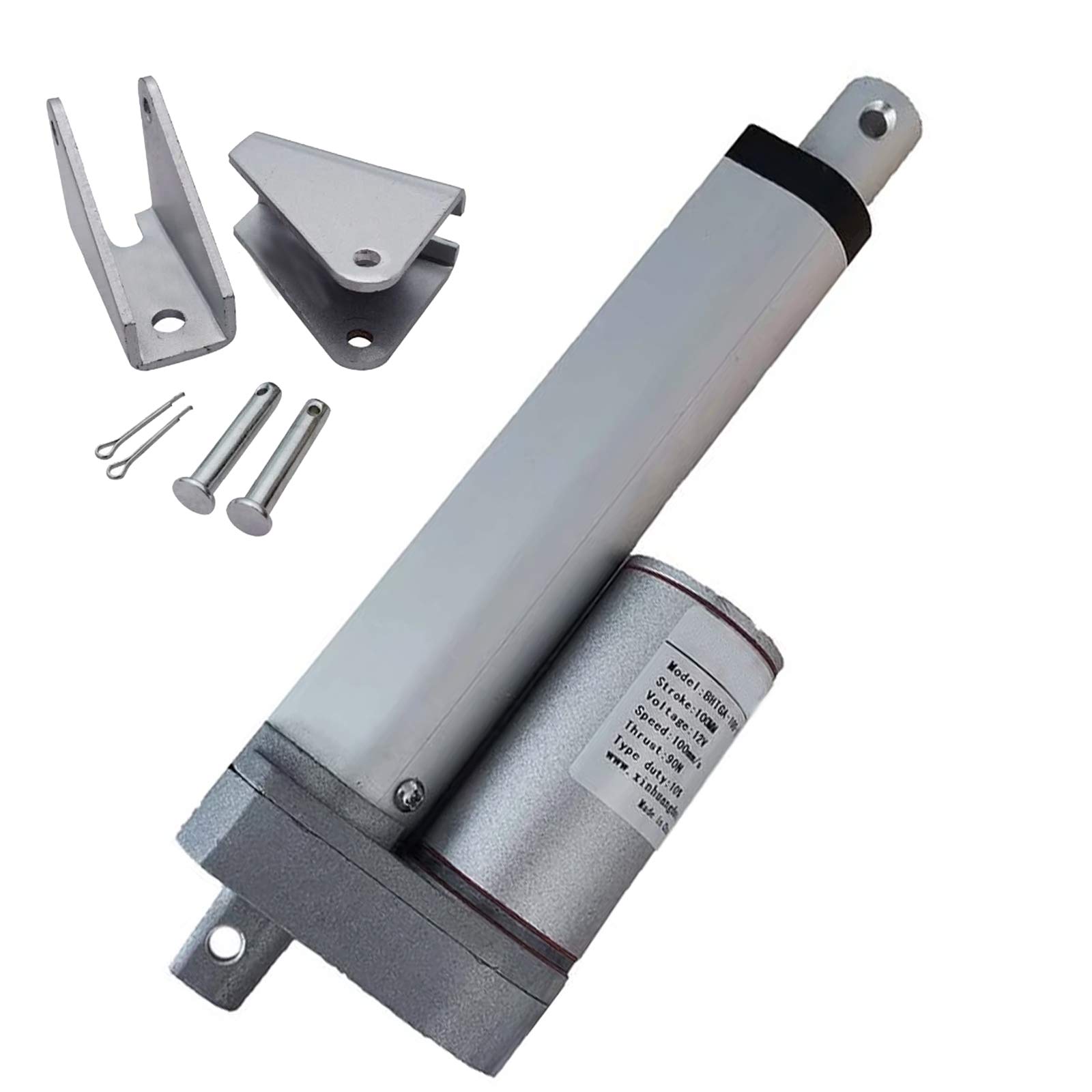 QBLDX 12V/24V Electric Linear Actuator 100mm Stroke Lift Push Rod 60/90/100/200/300/400/600/700/900N Optional Apply to DIY RV Sofa Massage Bed(Size:5mm/s(900N),Color:24V)