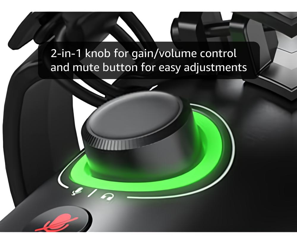 MAONO XLR/USB Dynamic Microphone, RGB Gaming Mic with Software, Mute, Gain Knob, Volume Control and Headphone Jack for Streaming, Podcasting, Recording-PD200X (Black)