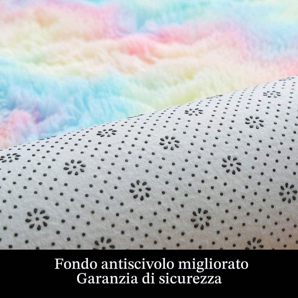 Tappeti Morbidi per Camerette - Soffici Tappetini Arcobaleno per Bambini Camerette per Bambini Arredamento per La Casa Tappeti Grandi,120X200cm
