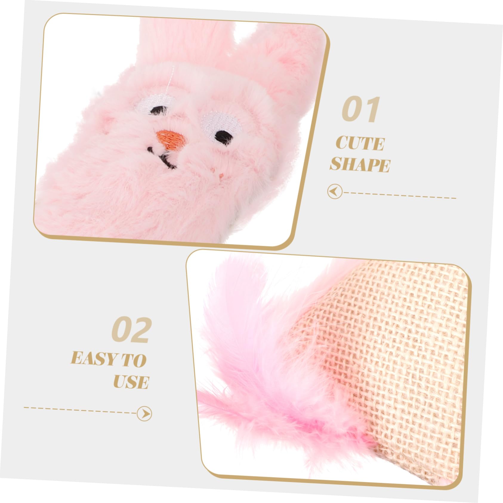 Jouet à Mâcher pour Chat avec Herbe à Chat Peluche Interactive Et Douce Forme De Lapin pour Intérieur Et Ennui