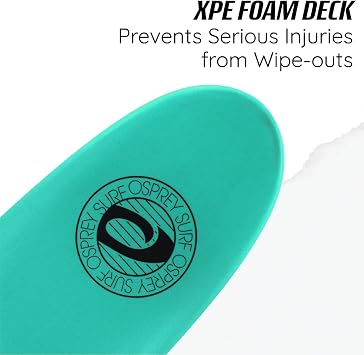 Osprey Foam Surfboard, Perfect for Beginners, Lightweight & Durable with Bold Design