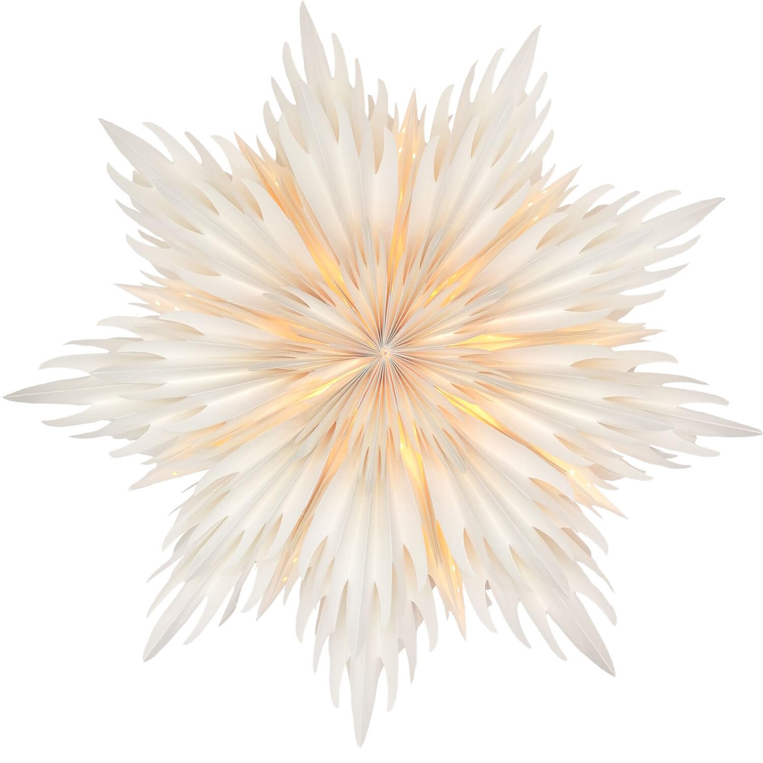 Mea-Living Stella Rosalia weiß 60 cm, Papierblume aus festem Papier - Leuchtstern, Papierstern, Weihnachtsstern