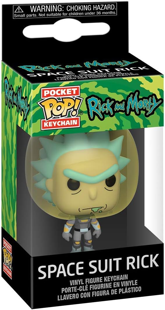 Funko Pop! Keychain: Rick and Morty - Rick with Space Suit, Multicolor