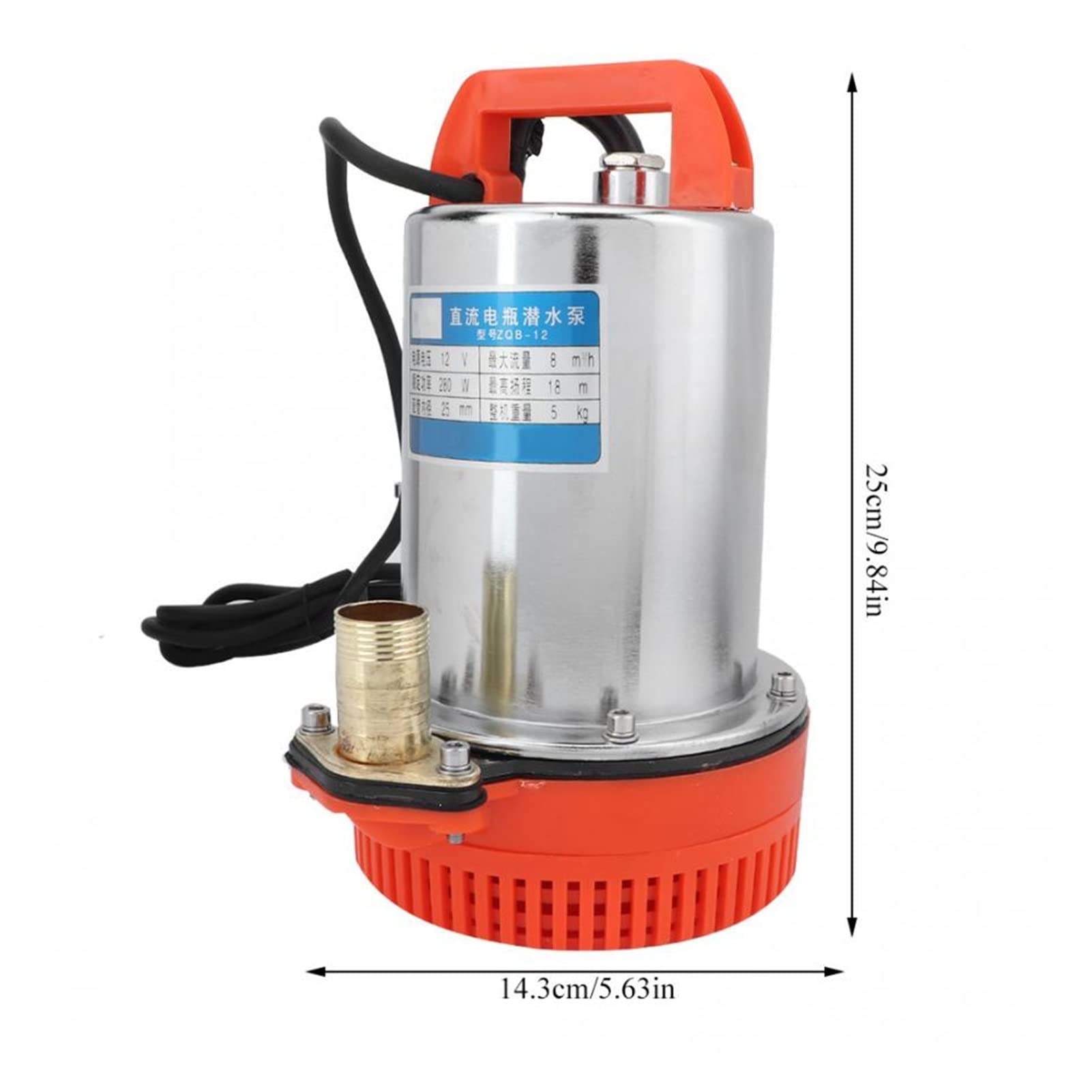 Piccola pompa sommergibile regolabile Pompa for acqua di pozzo profondo sommergibile DC 12V irrigazione Acquario impermeabile del giardino
