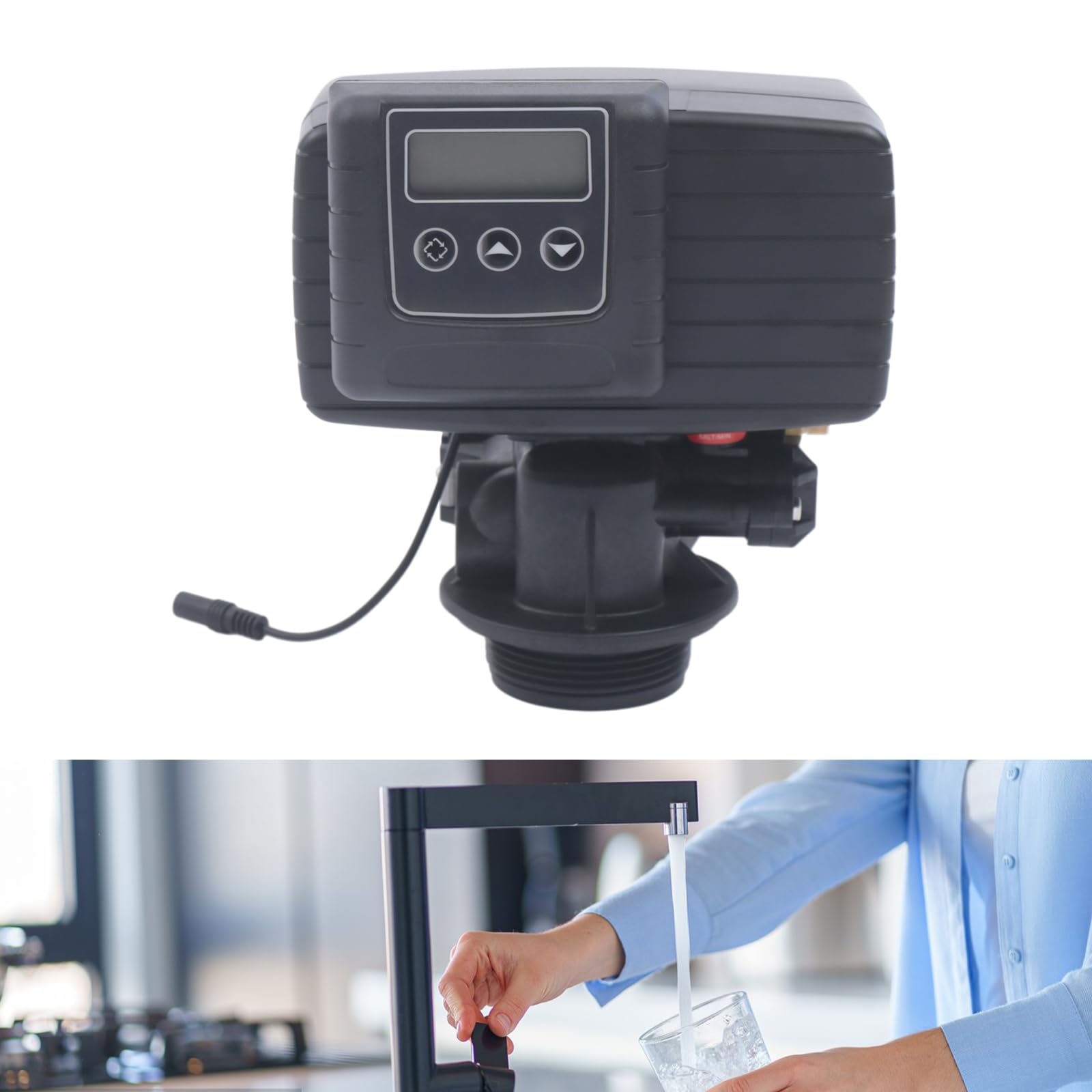 BJTDLLX 5600SXT Water Softener Control Valve, 5600xstst Time Type Digital Control Valve for Water Softeners, Whole House Water Softener Control Valve for Water Purification