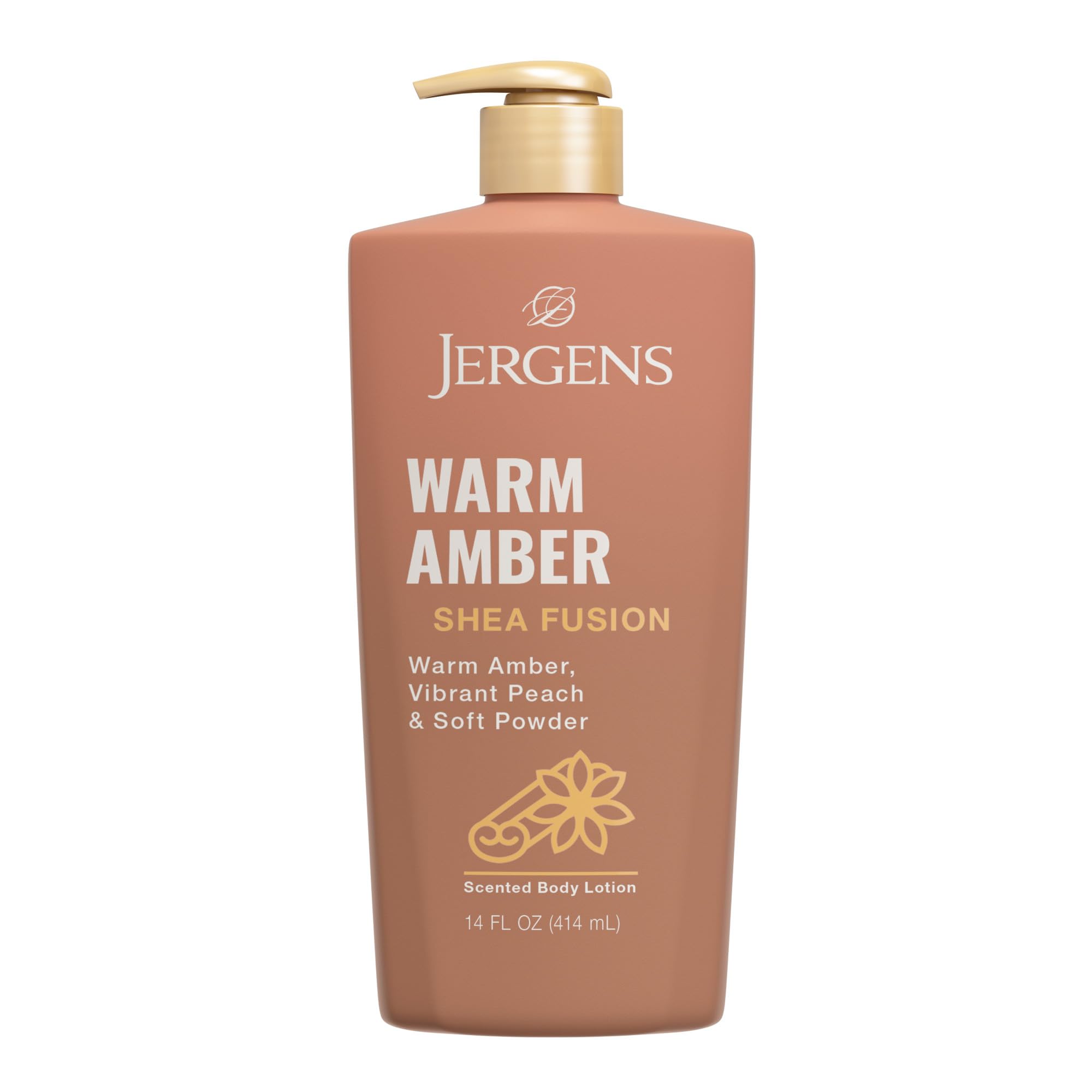 Jergens Shea Fusion Warm Amber Body Lotion Moisturizer with Shea Butter Vitamin E 14 Fl Oz