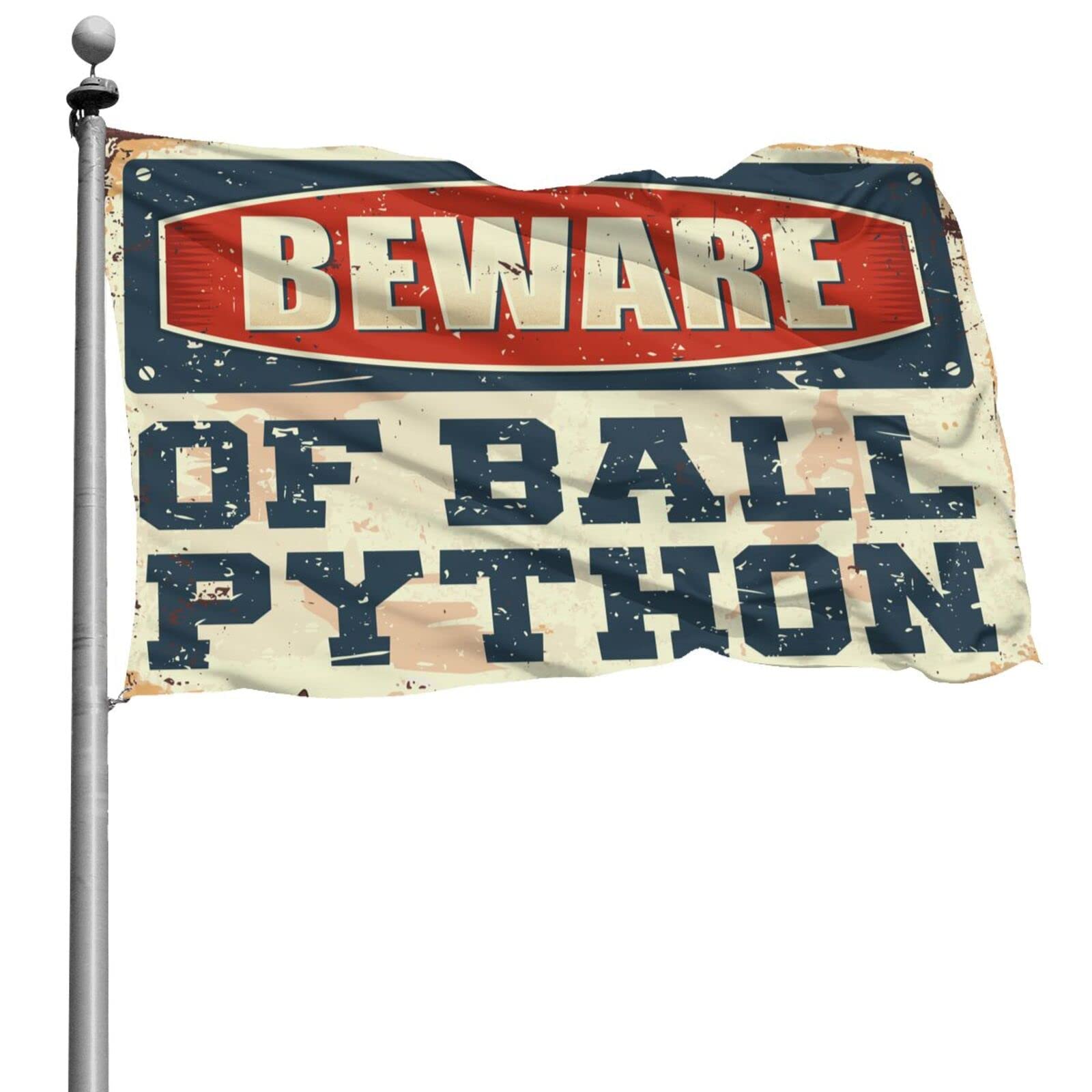 Drapeau Beware of Ball Python pour personnaliser un studio étudiant