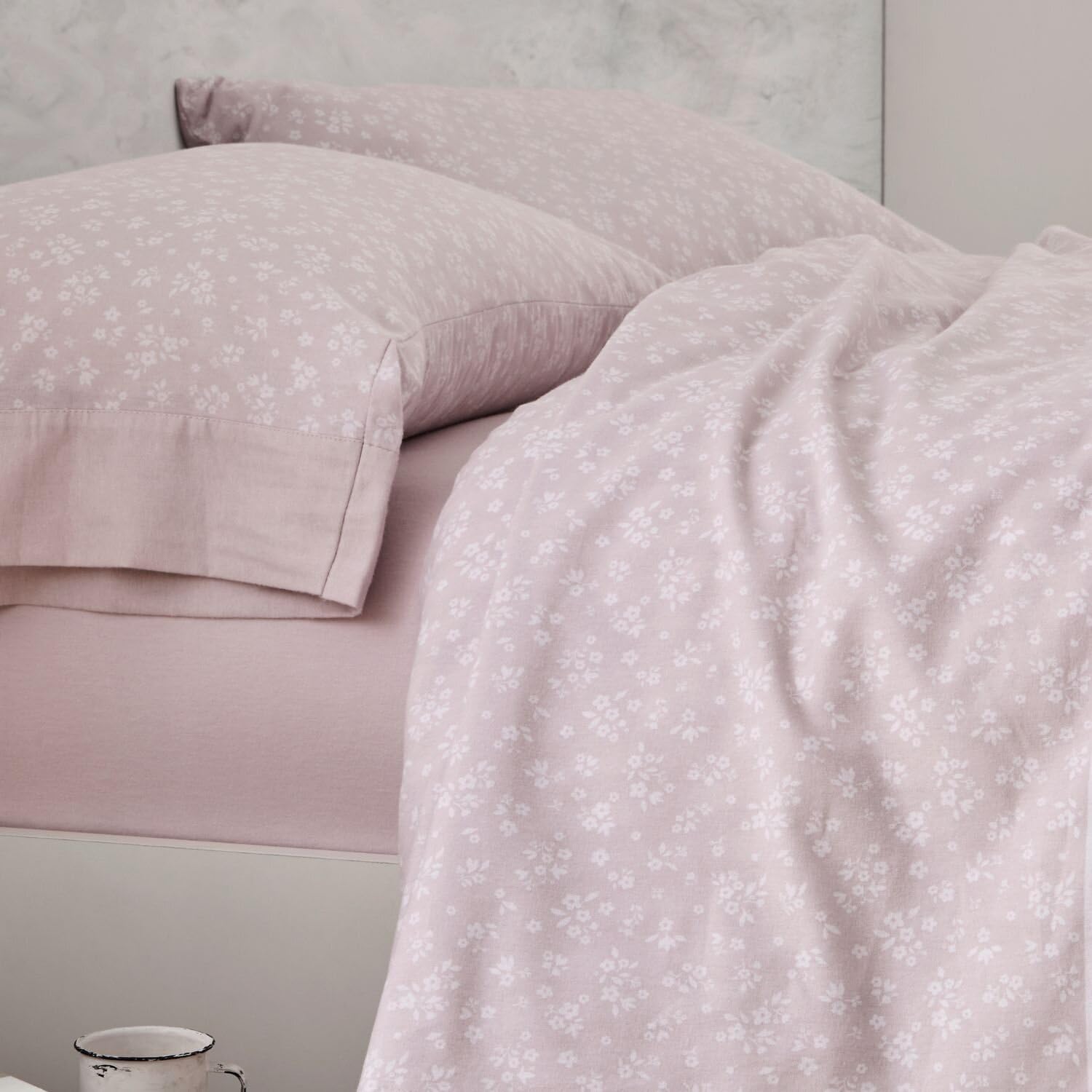 Burrito Blanco | Sábanas de Franela de algodón | Cama de 90cm. (+Medidas Disponibles) | Diseño 572 | Color Nude (90x190/200cm.)