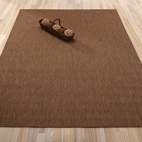 Indoor/Outdoor Solid Design Non Shedding 5x7 Modern Area Rug for Living Room, Patio, Dining Room, Office, Rec Room, 5'3