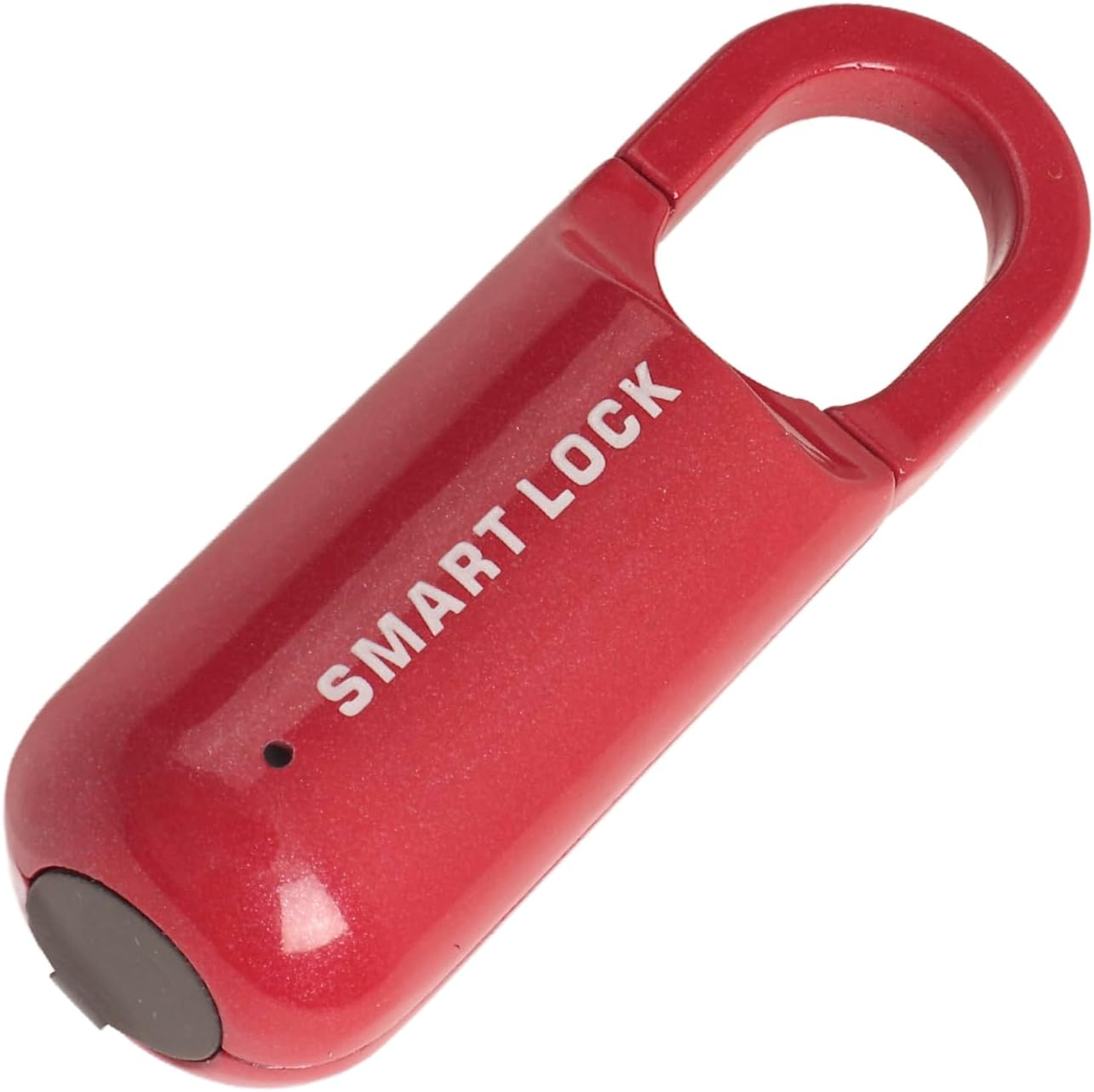 Fingerprint Padlock Keyless Security Lock with LED Indicator for Doors Suitcases Gym, Zinc Alloy Biometric Smart Lock with 10 Fingerprint Capacity USB Rechargeable for Travel (Red)