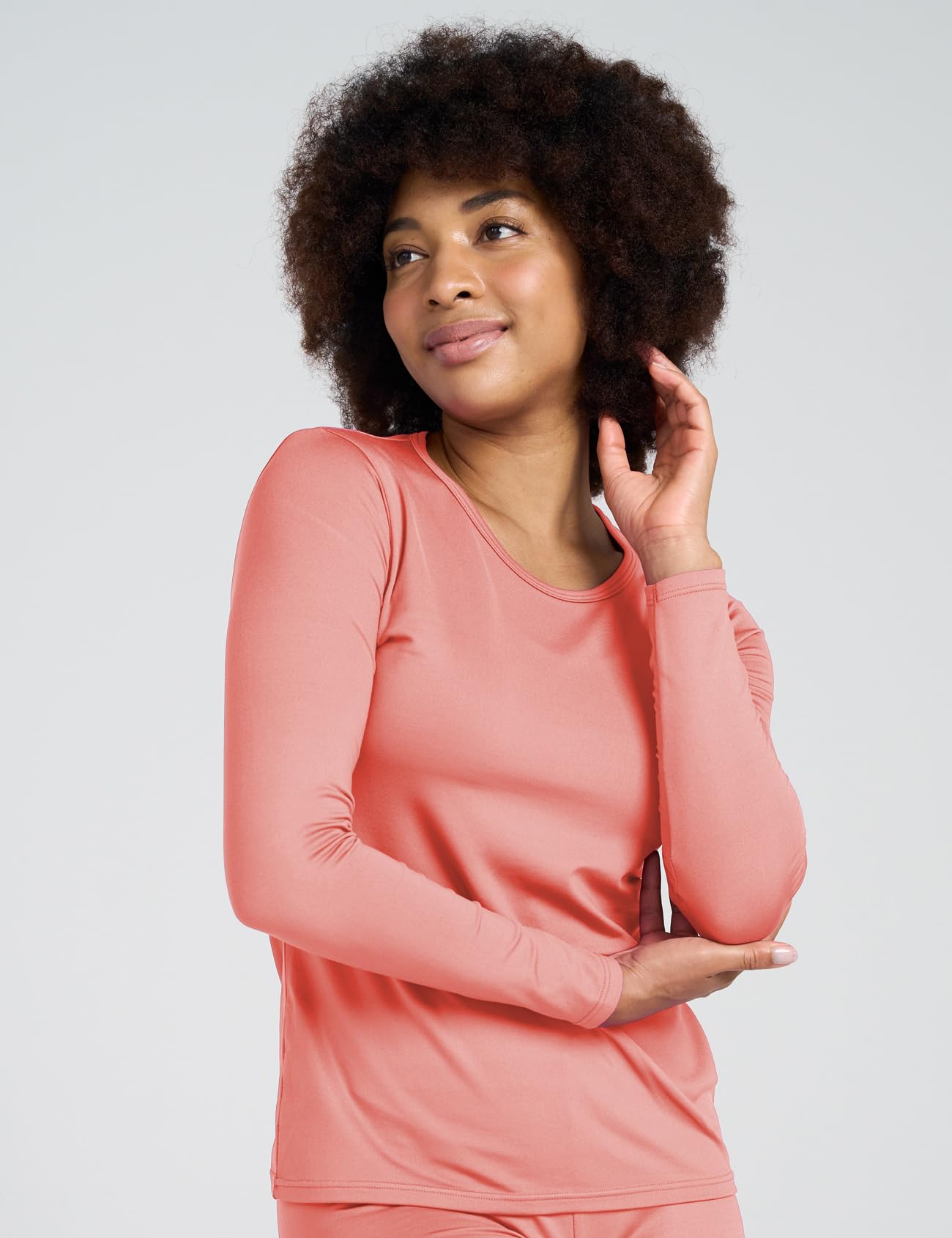 LAPASA Pacco da 2 o 1 Maglia Termica Donna Manica Lunga Fodera in Micro Pile - Pigiama Abbigliamento Intimo Canottiera Calda Elegante Elastica Traspirante Sportiva L15/L39/L42