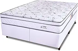 Cama Box Queen Colchão Molas Ensacadas Com Pillow e Box Courvin 158x198x58cm - BF Colchões