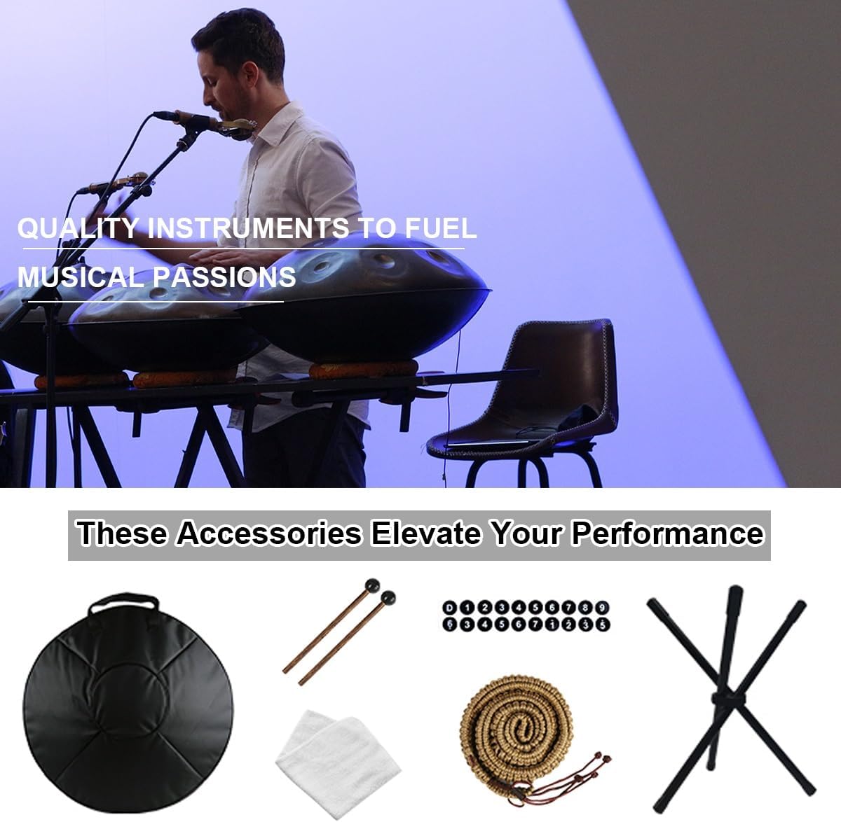 Handpan drum 22 inches 9 notes 432Hz/440Hz steel drums Hand pan percussion instruments for adults carry bag Handpan Steel Drums Musical instrument(Blue,432Hz) 7 61+lt6DKu7L. AC SL1200